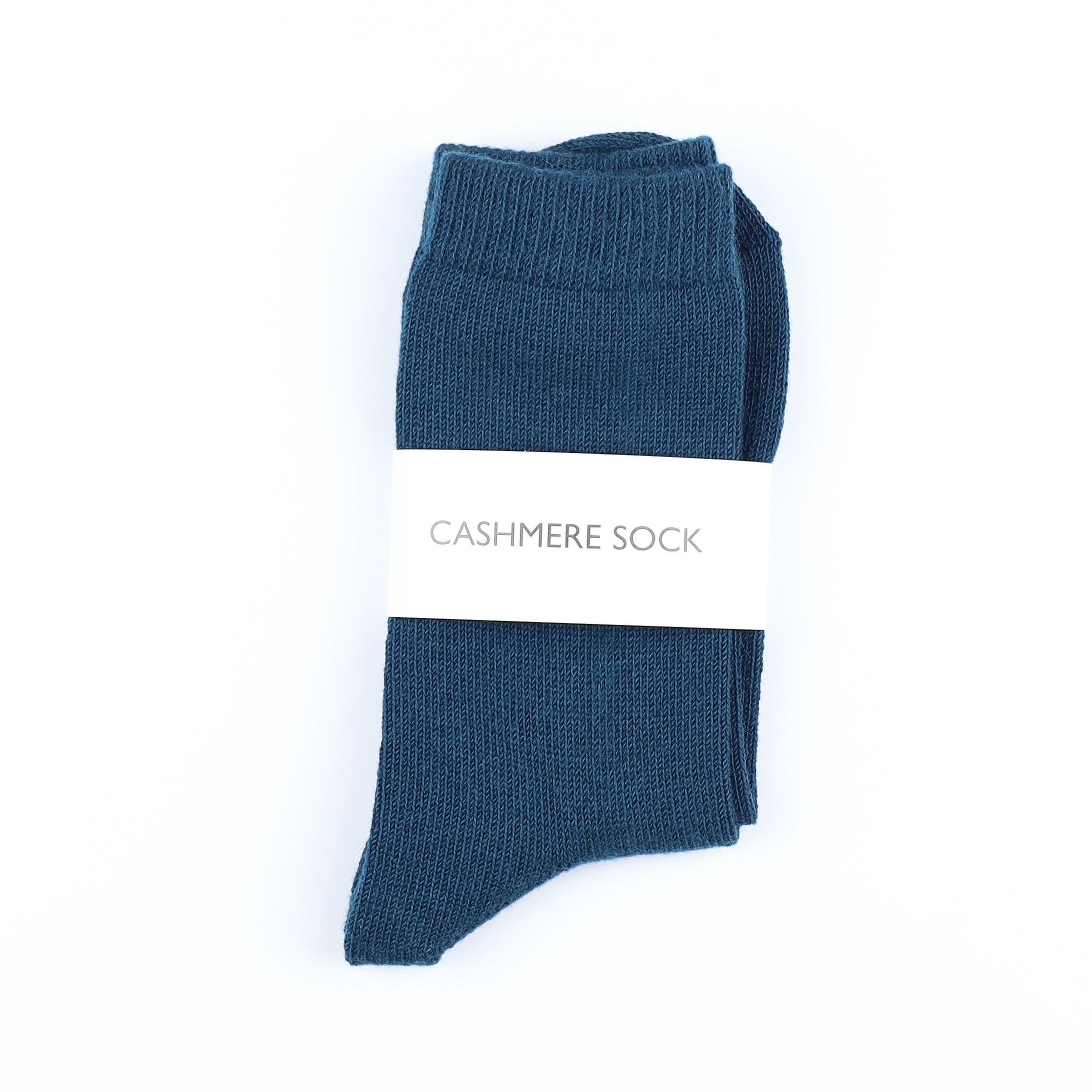 Brand New Scottish Petrol Blue Ladies Cashmere Every Day Socks