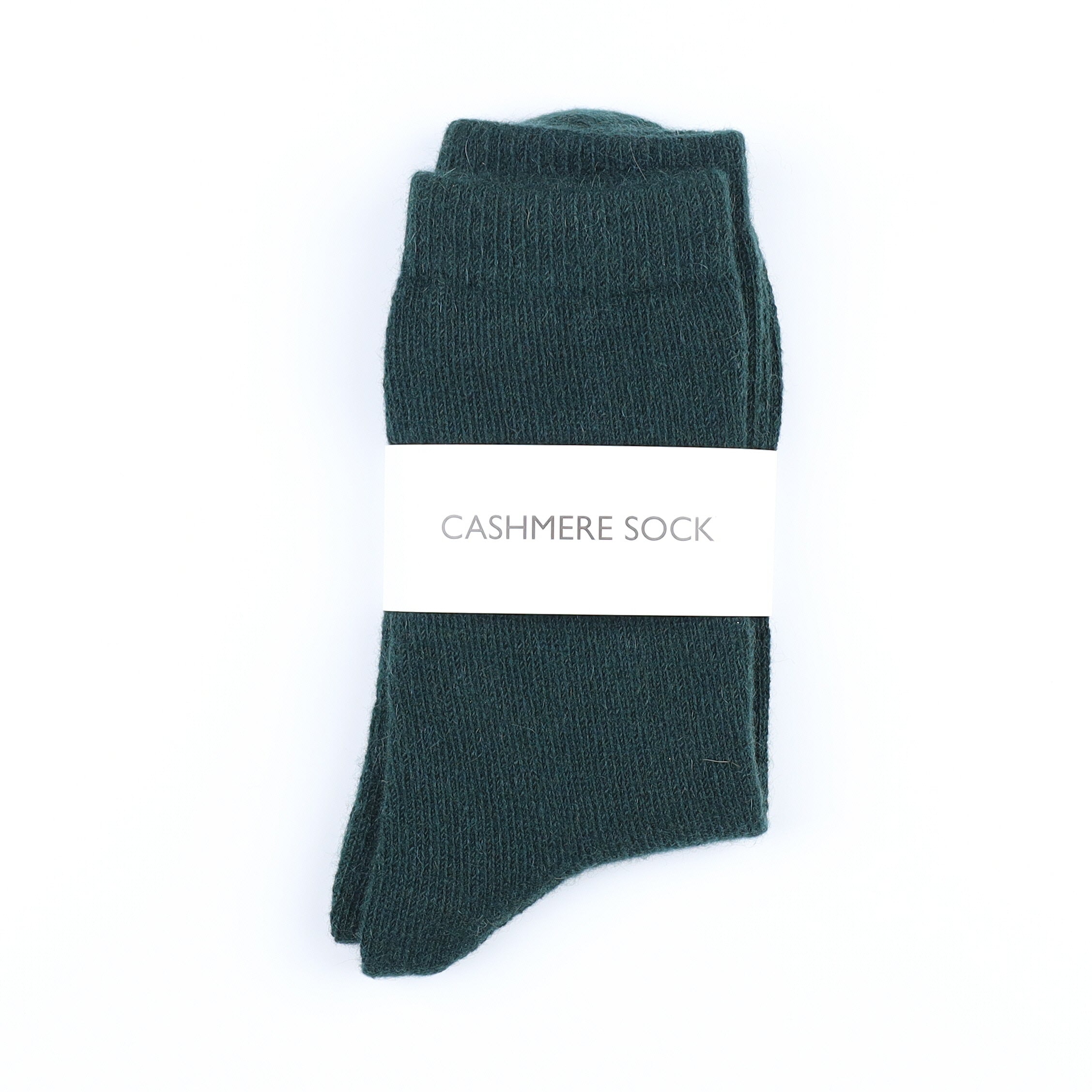 Brand New Scottish Bottle Green Ladies Cashmere Every Day Socks
