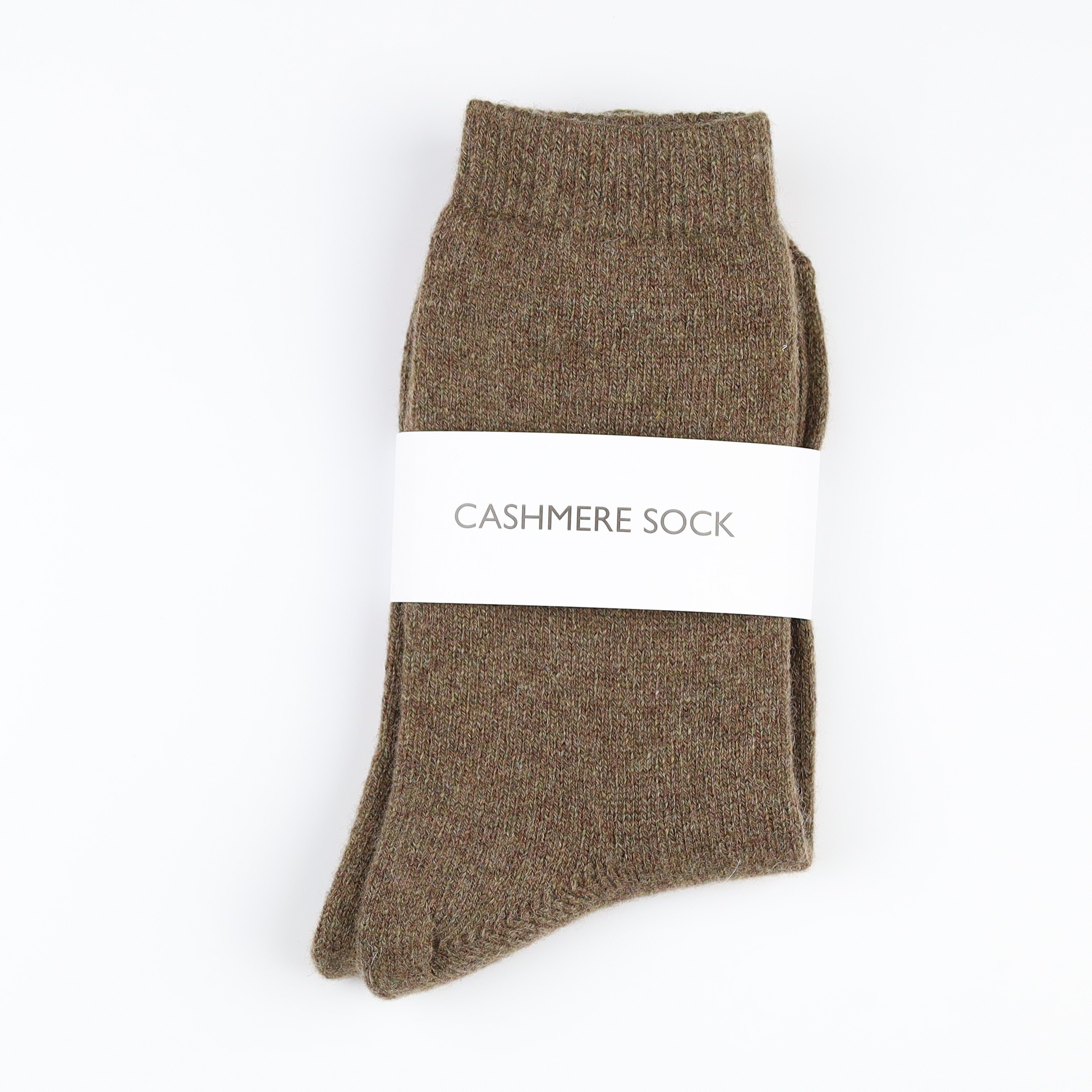 Brand New Scottish Earthy Brown Ladies Cashmere Every Day Socks