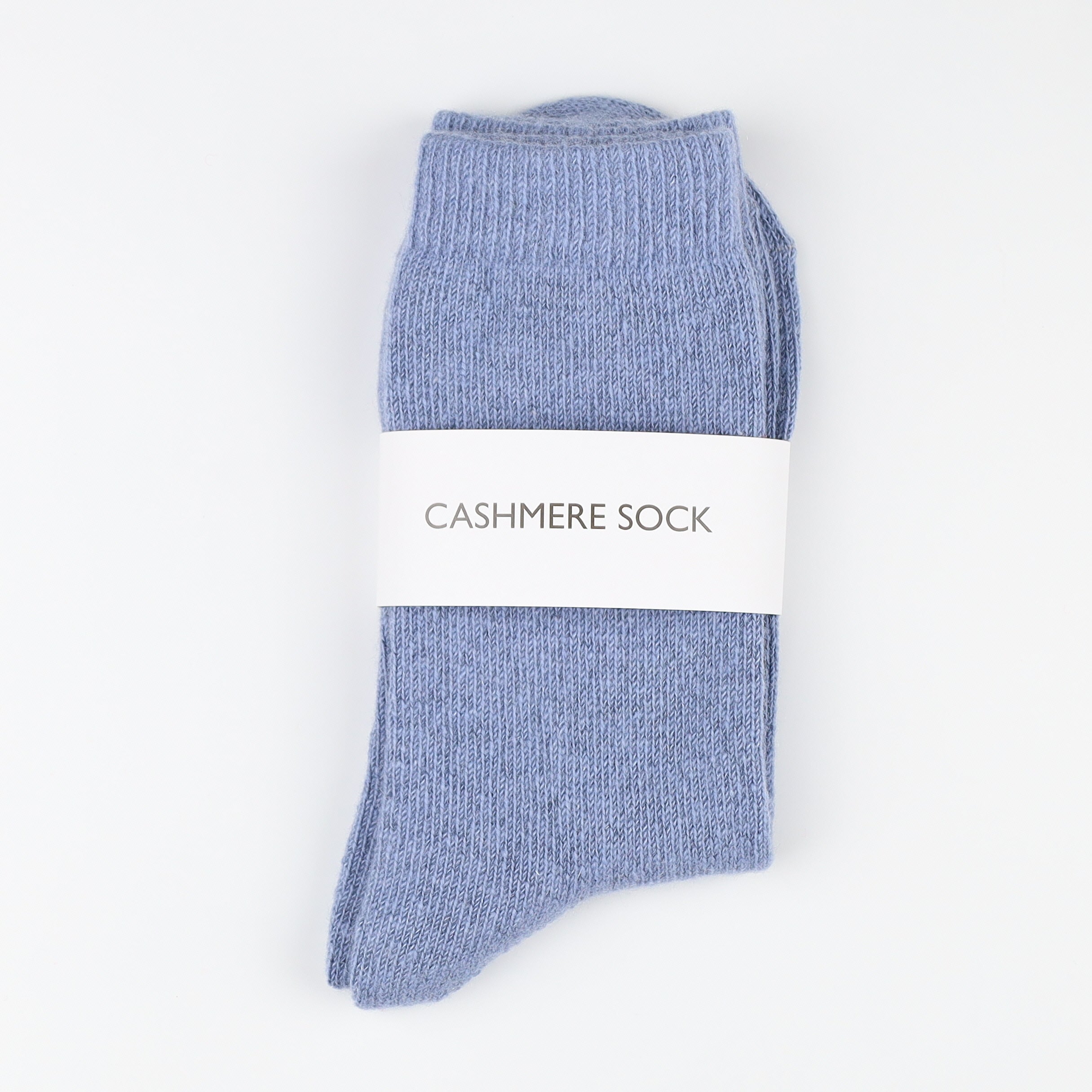 Brand New Scottish Dusky Blue Ladies Cashmere Every Day Socks