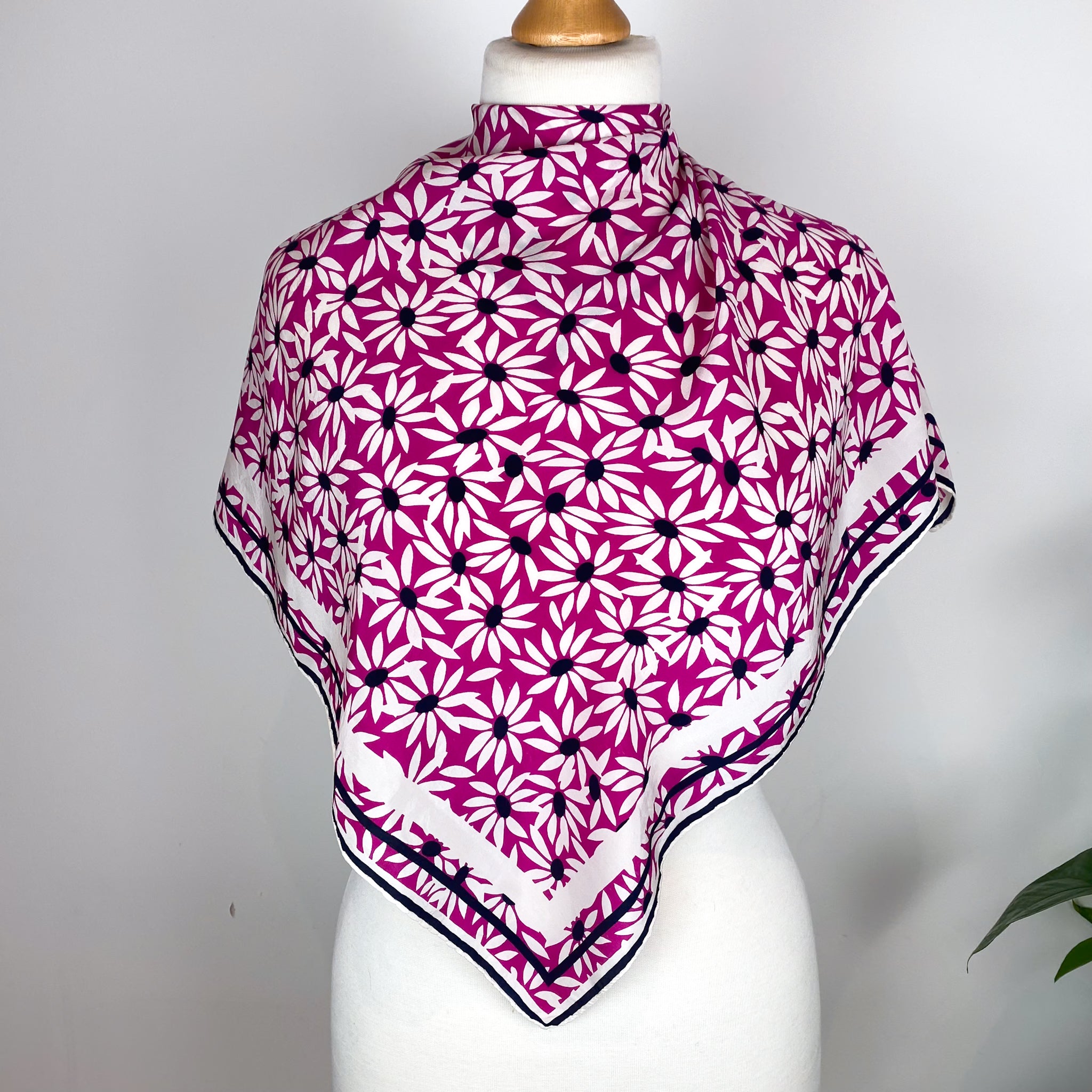Jaeger Floral Vintage Silk Scarf