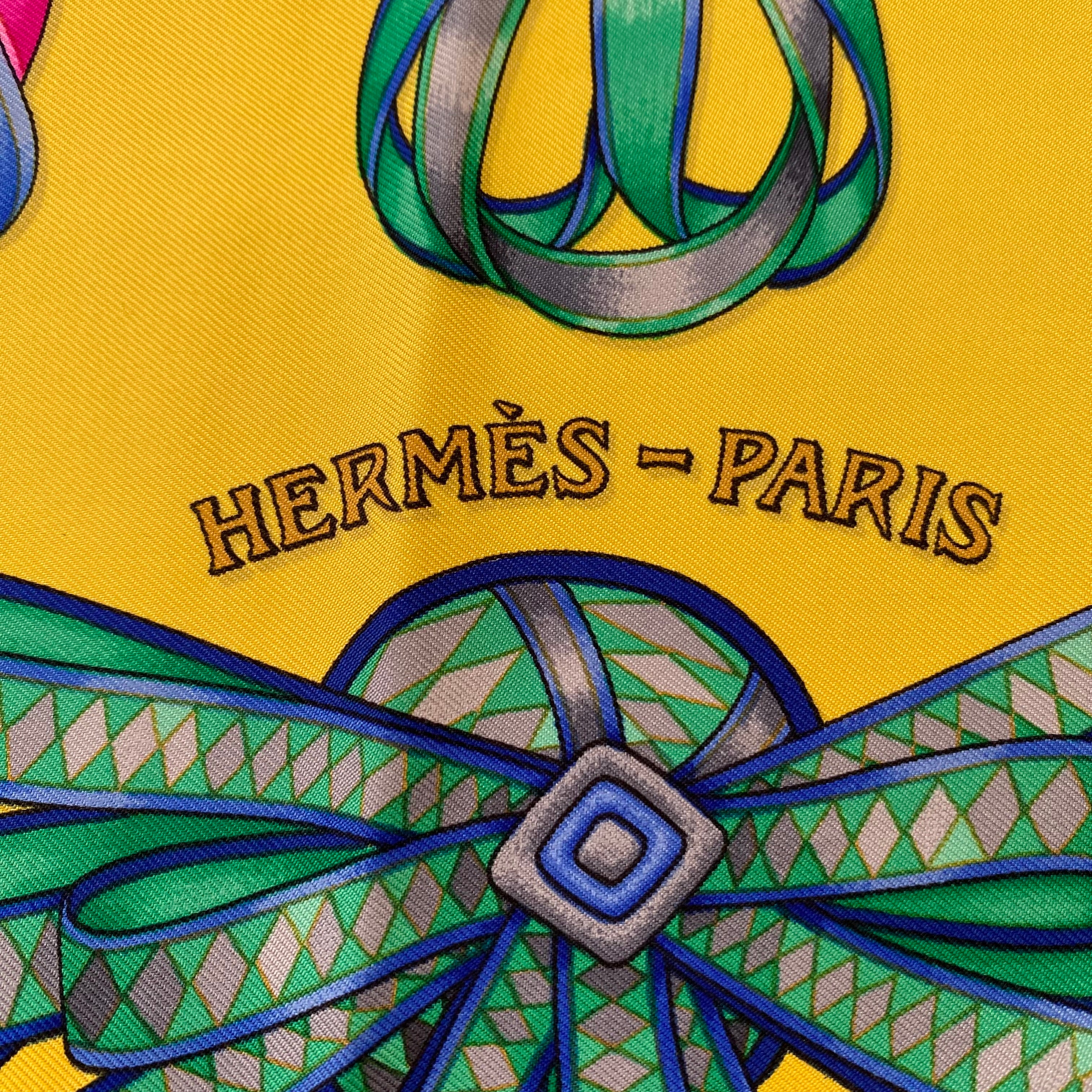 Brand New Boxed Hermès Les Rubans du Cheval Silk Scarf