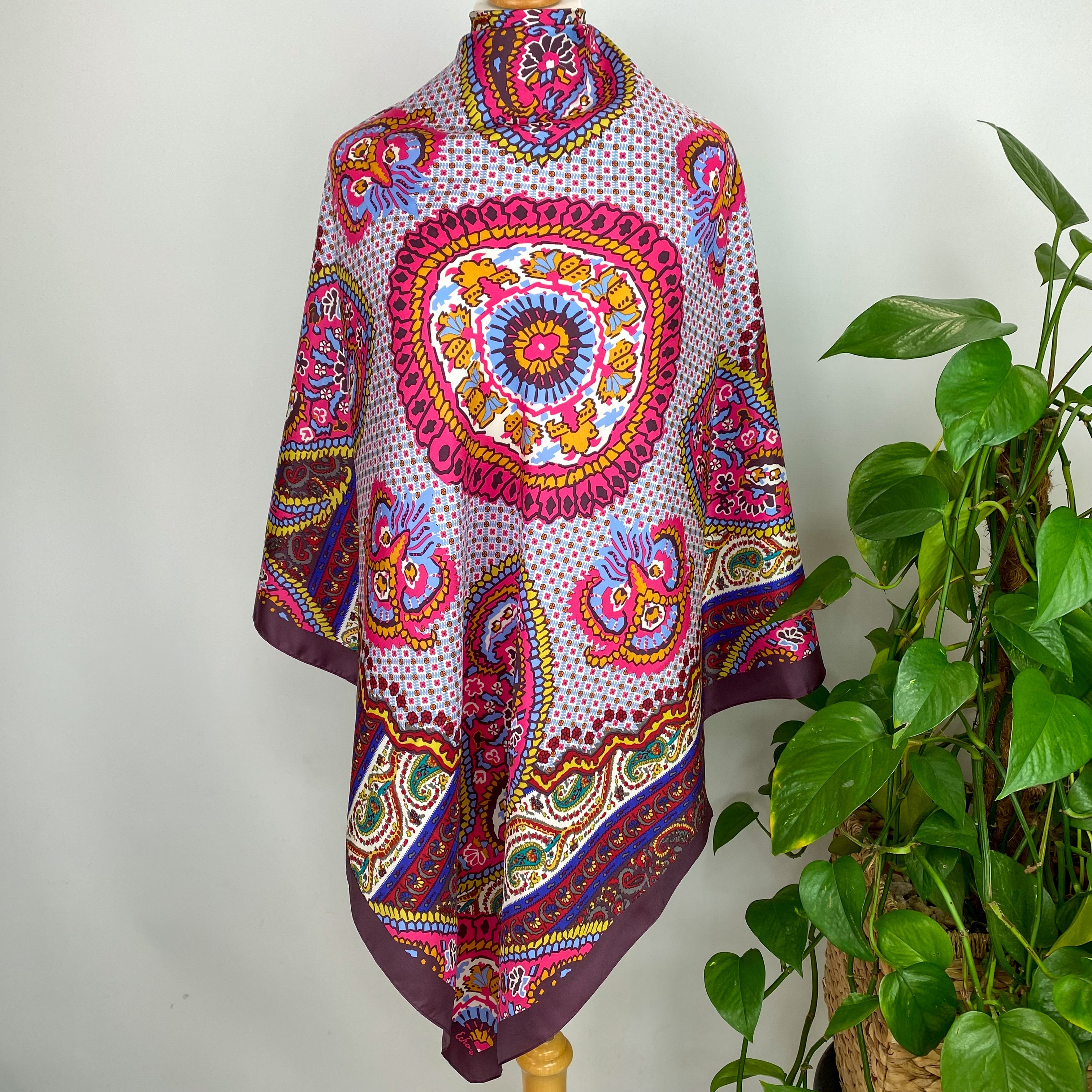 Immaculate Echo Multicoloured Silk Scarf