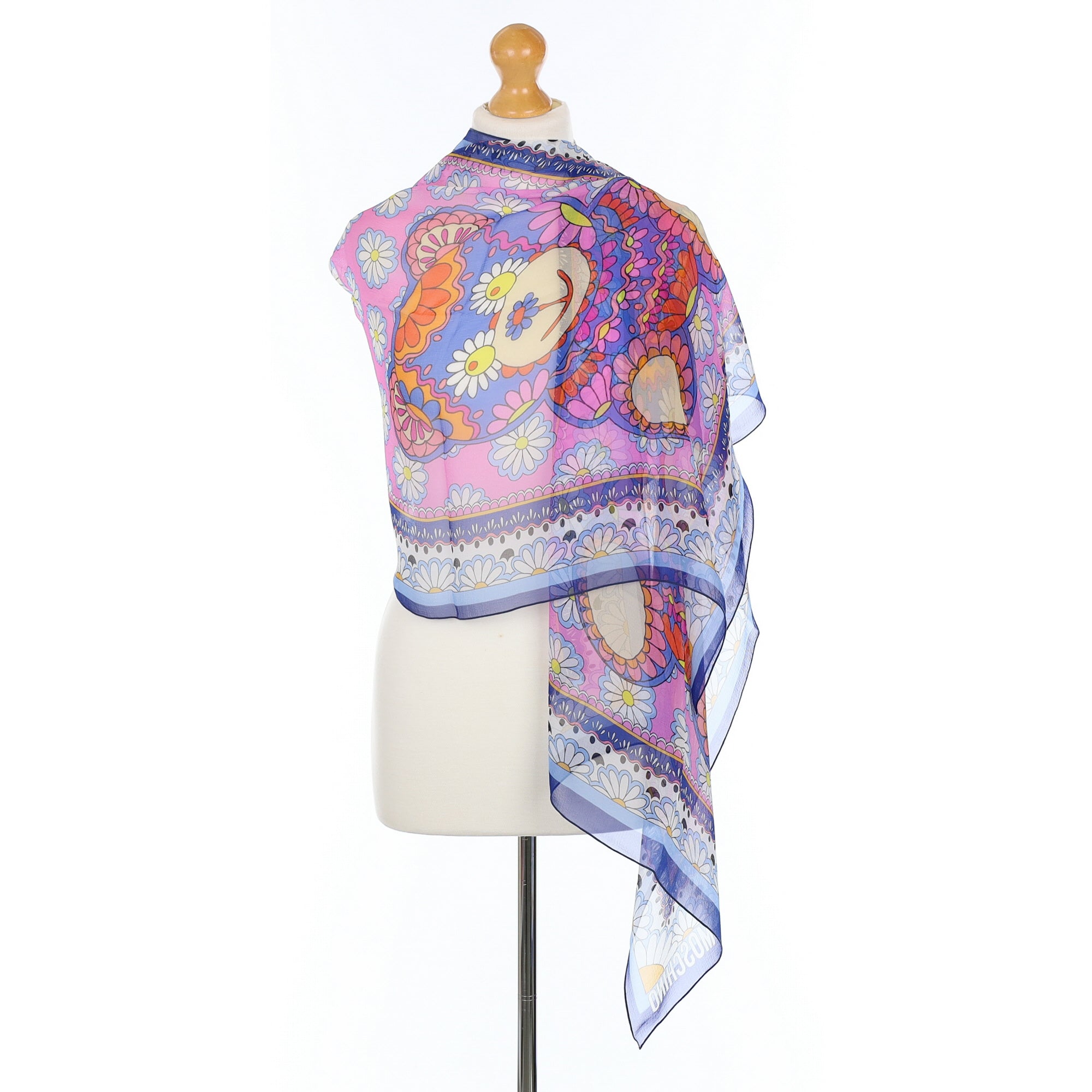 Brand New Moschino Silk Wrap Scarf