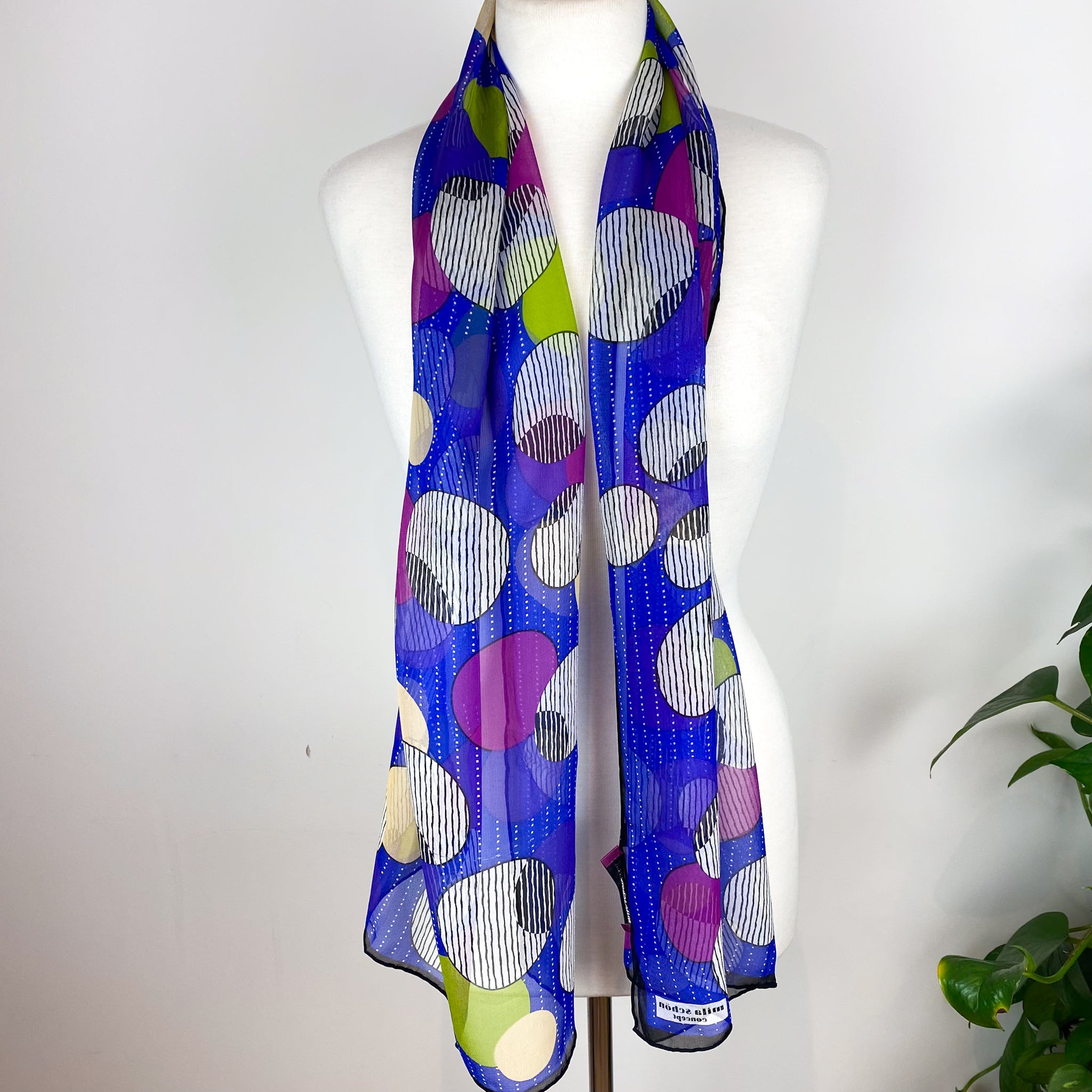 Mila Schon Long Crêpe Silk Scarf