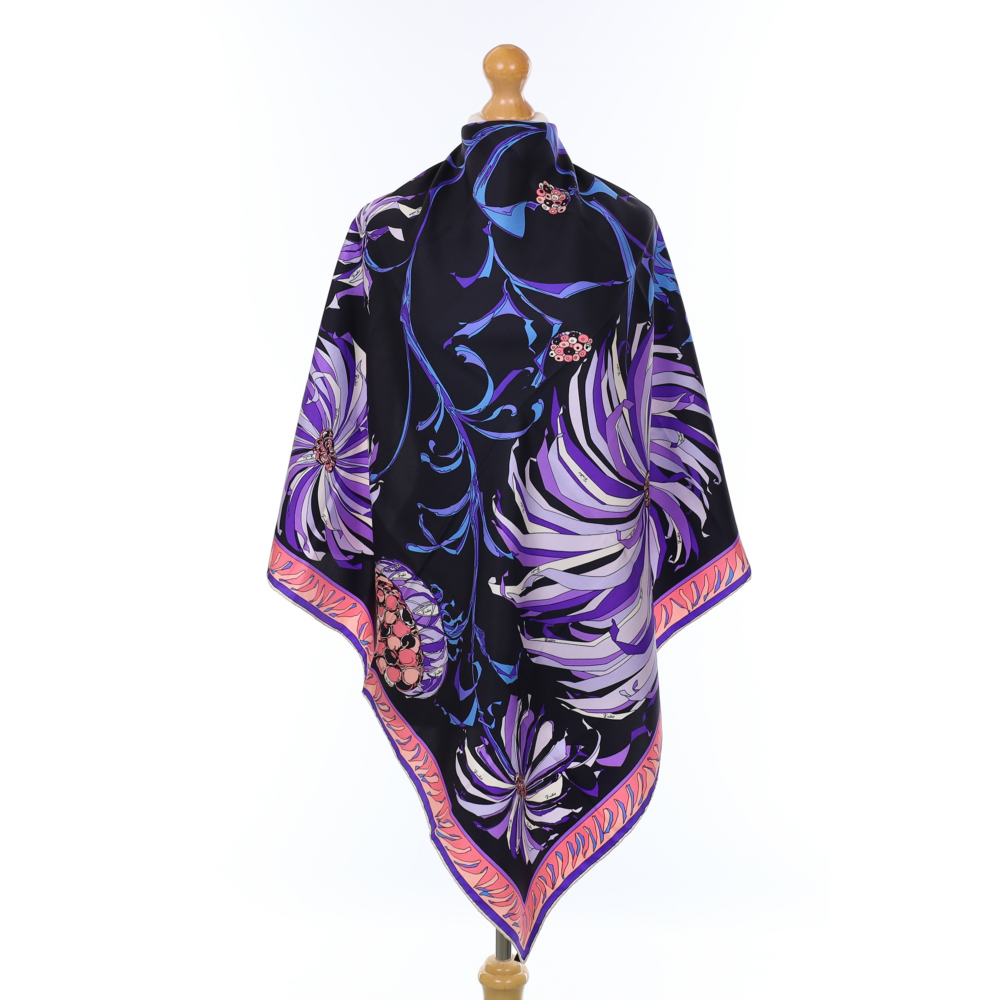 Brand New Emilio Pucci Floral Vintage Silk Scarf