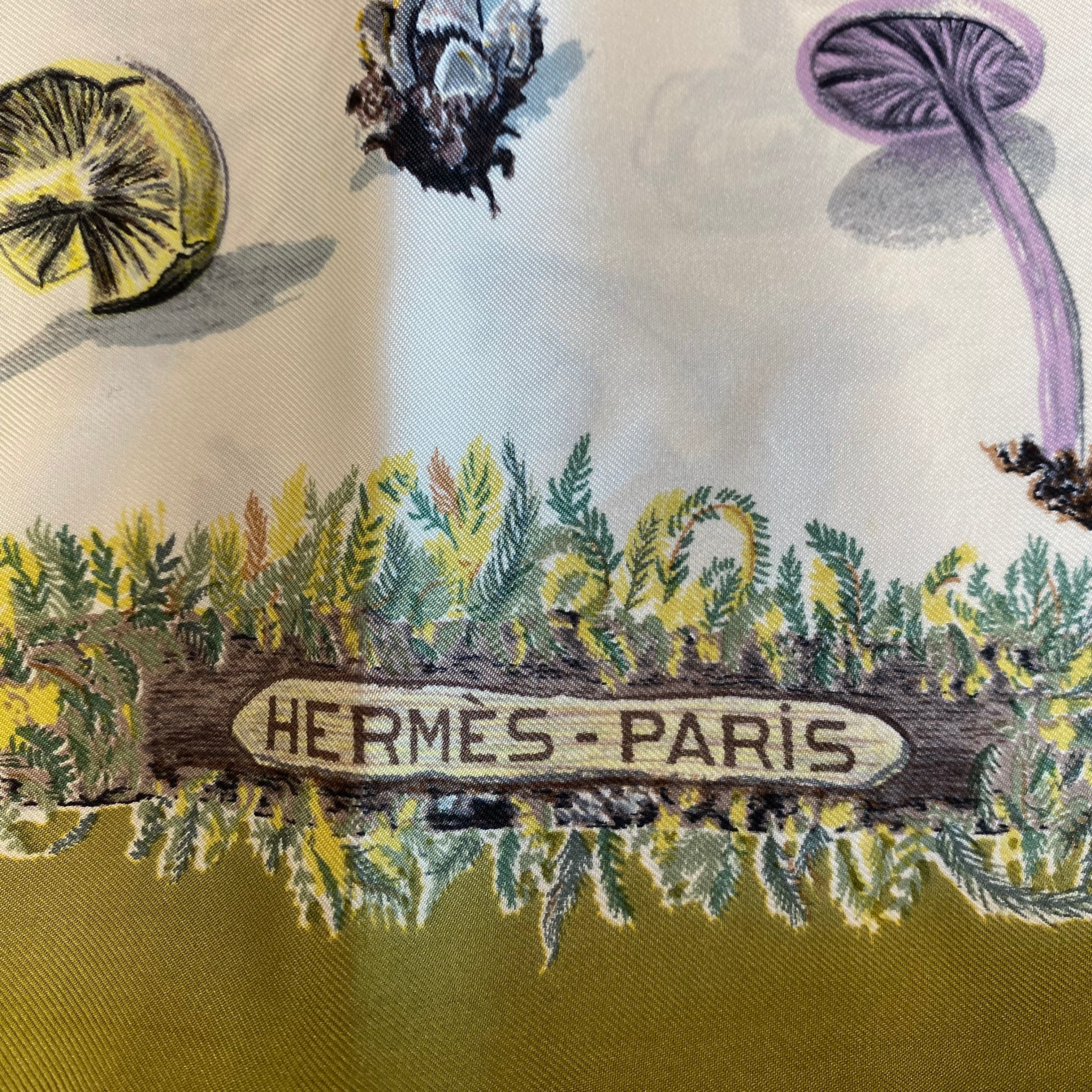 Hermès Mushroom Silk Scarf Rare