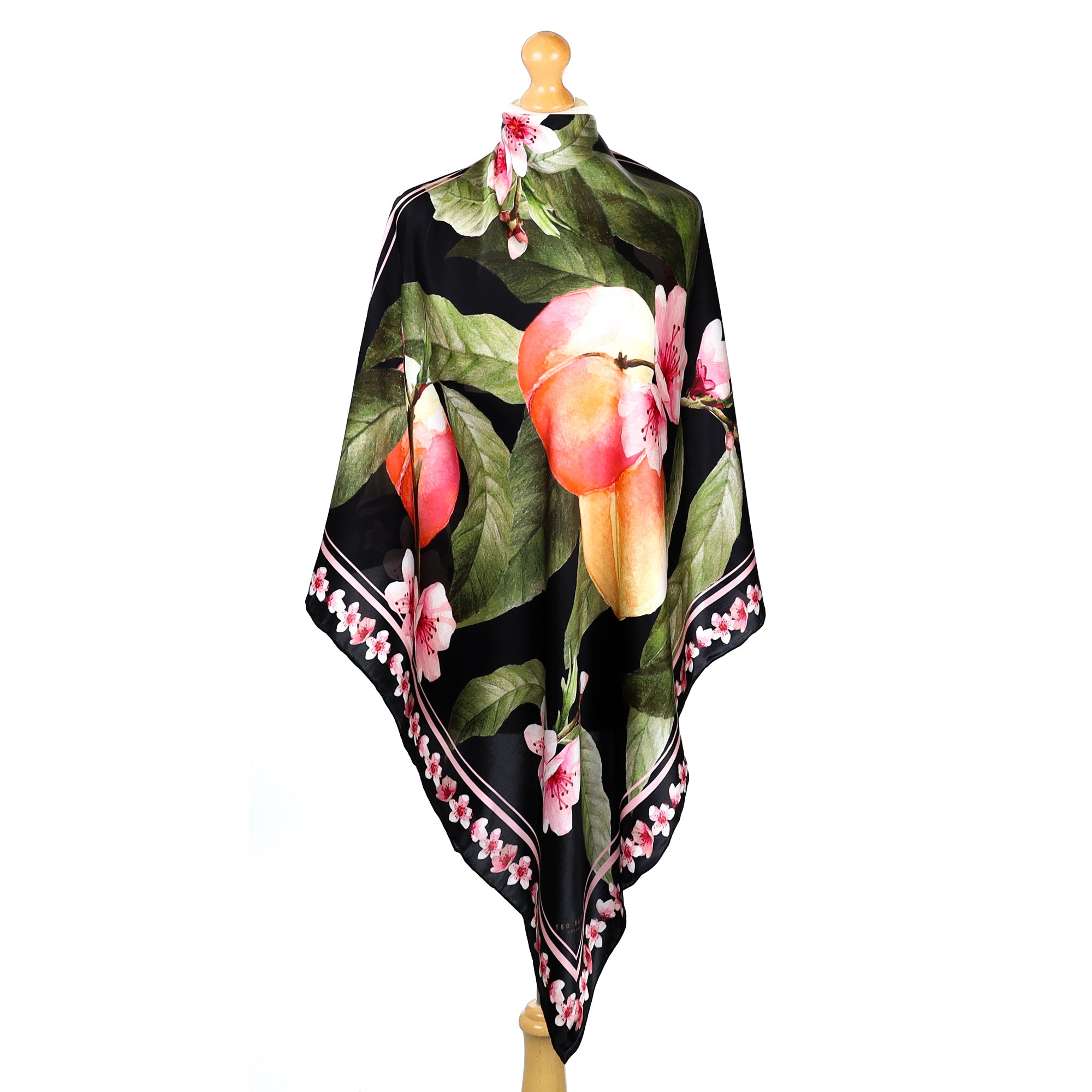 Ted Baker Black & Blossom Silk Scarf