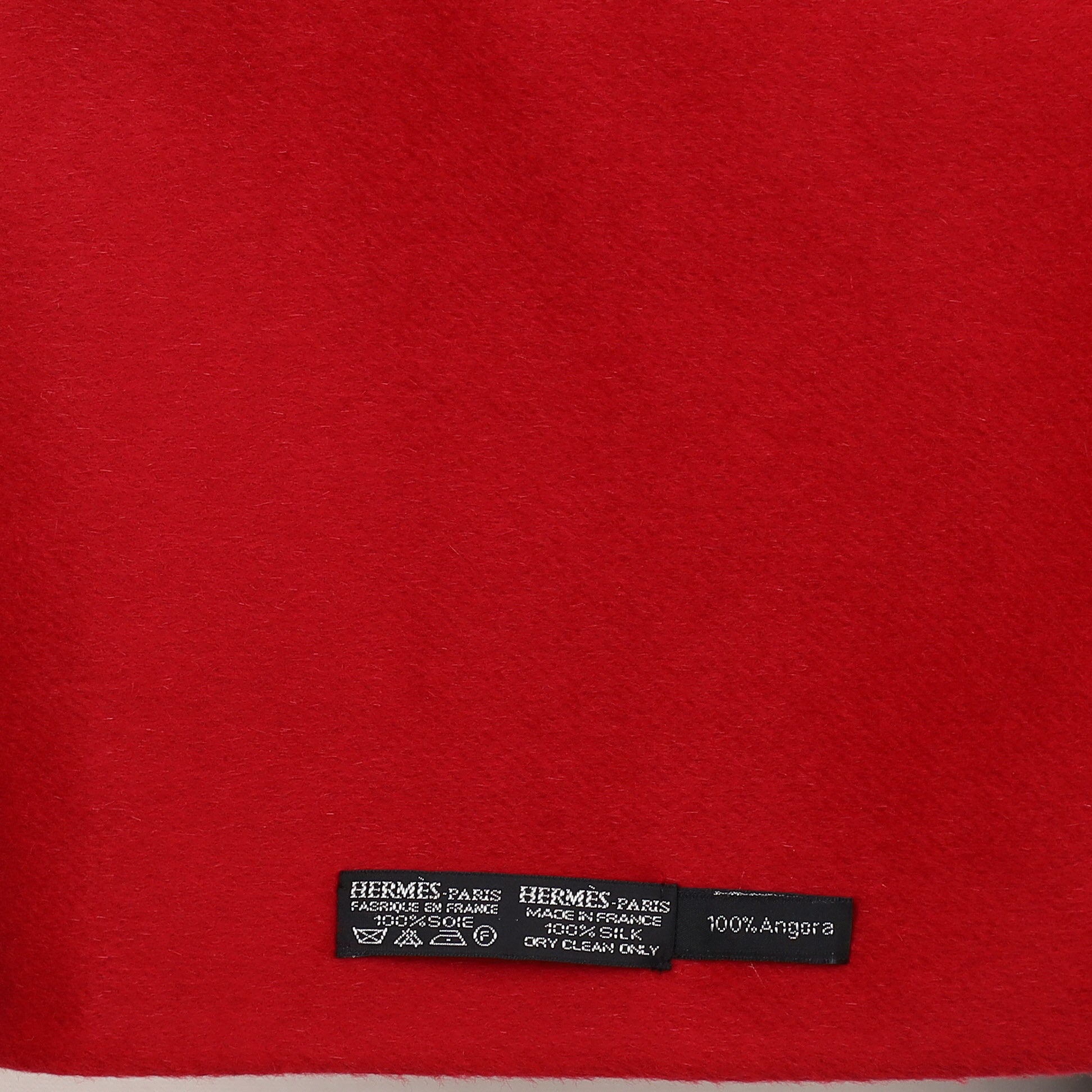 Brand New Boxed Hermès Red Snowflake Silk Blend Scarf