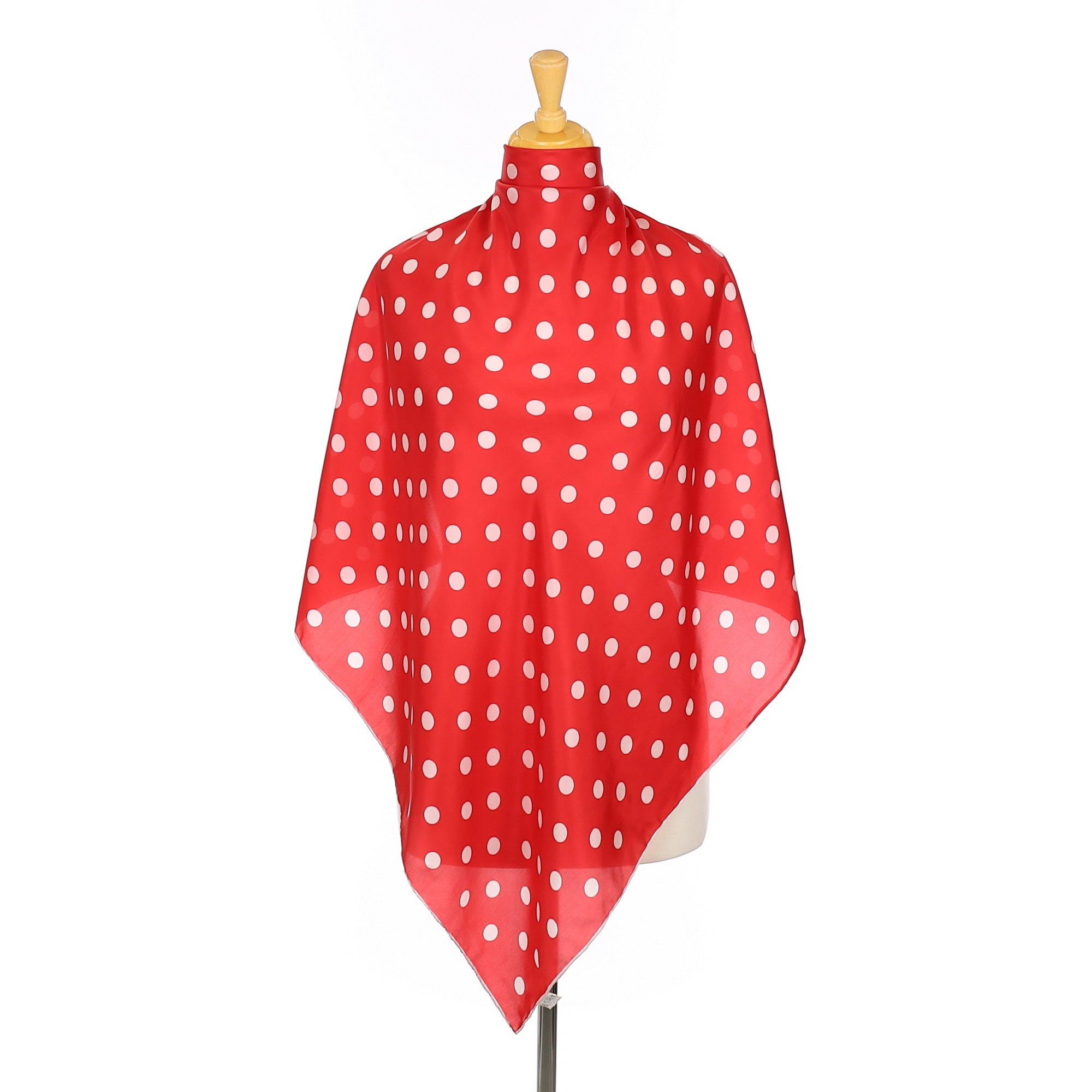Esprit Red Spotted Vintage Silk Scarf