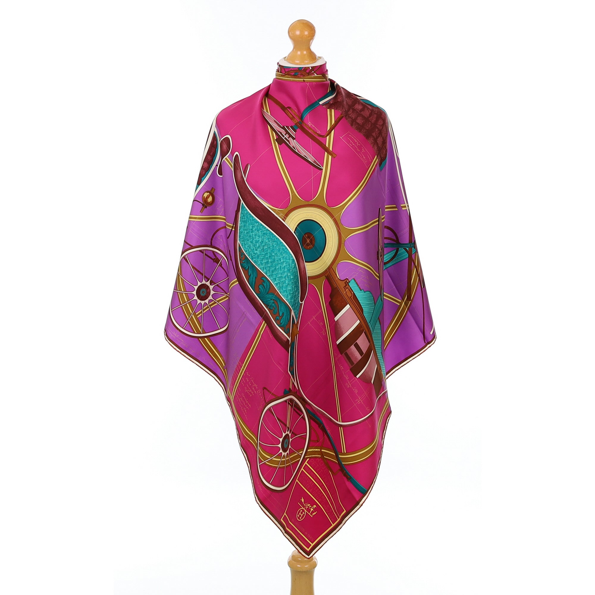 Pristine Hermès Projet de Voiture Silk Scarf