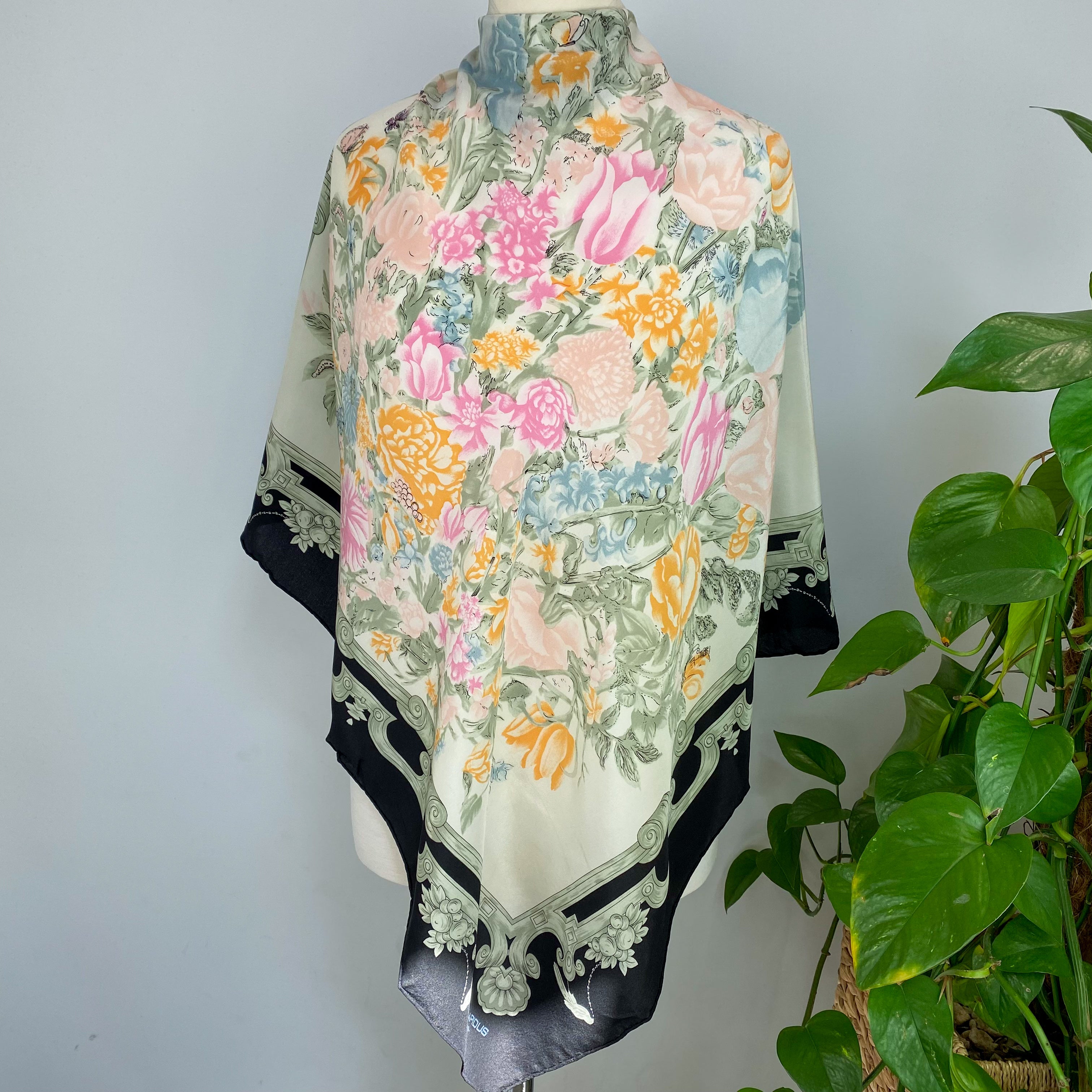 Ted Lapidus Floral Silk Scarf