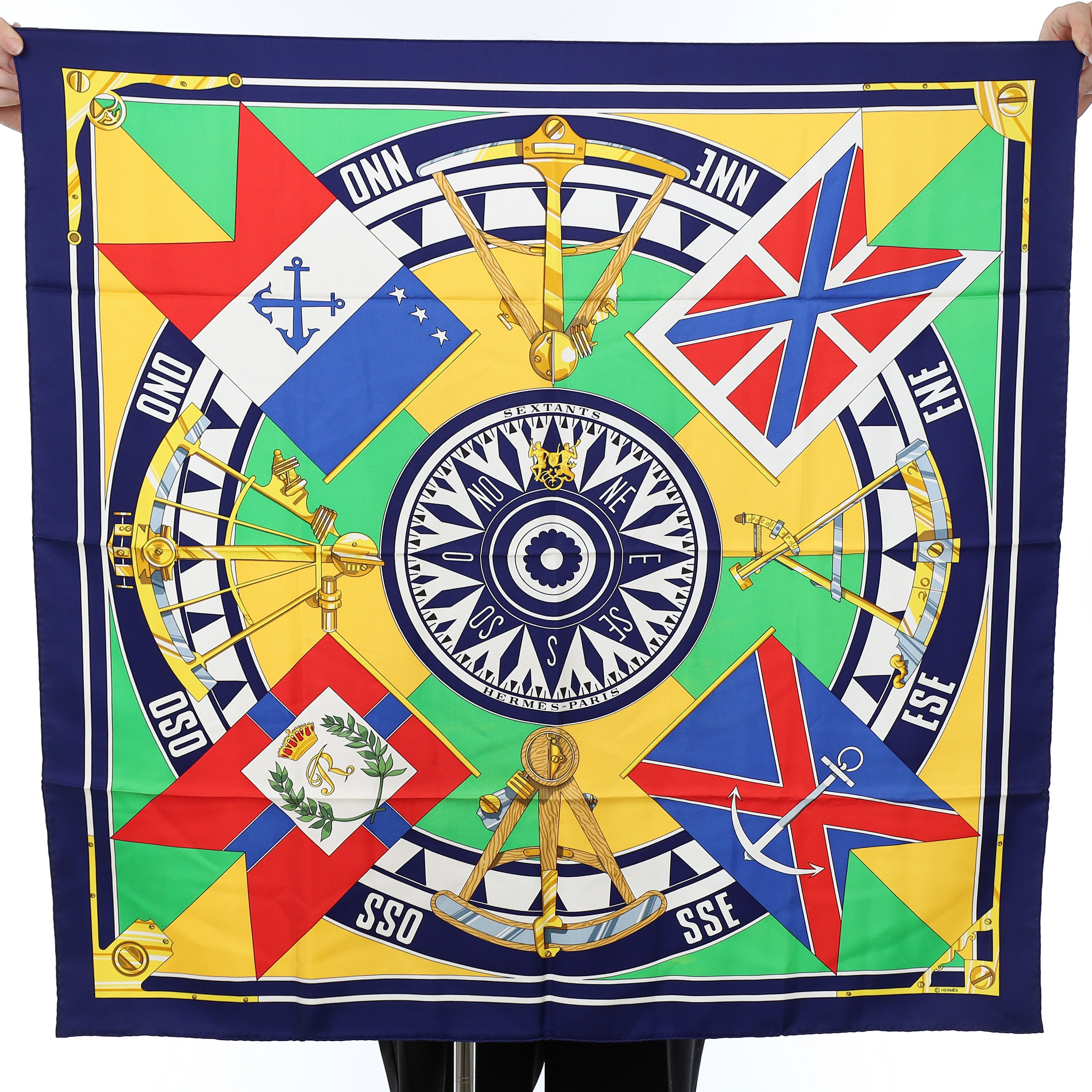 Hermès Sextants Silk Scarf