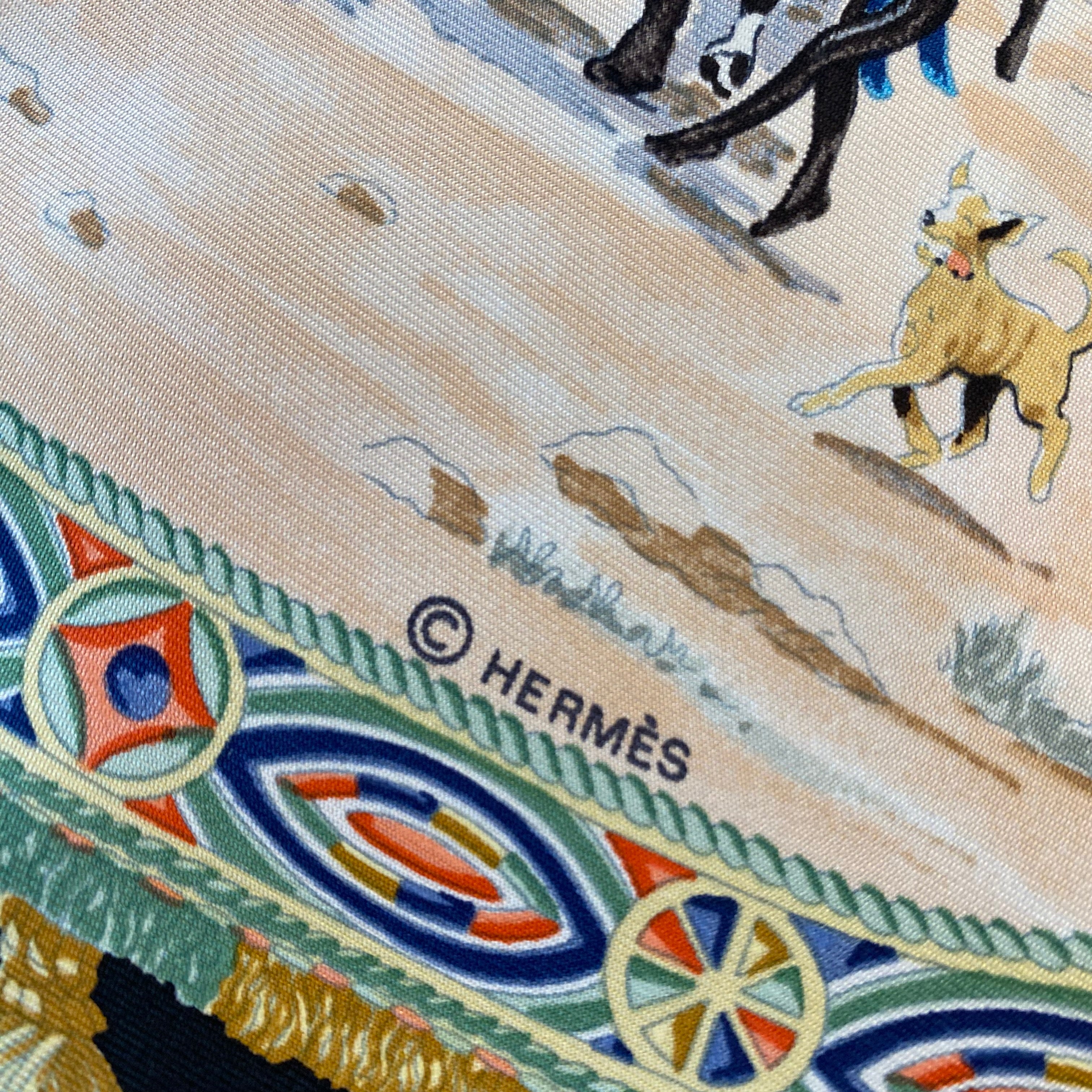 Hermès Cavaliers Peuls Silk Scarf