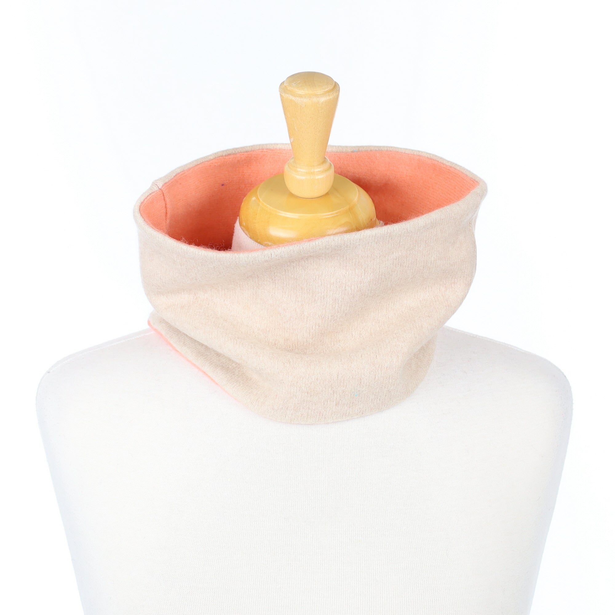 Oatmeal and Peach Neck Warmer