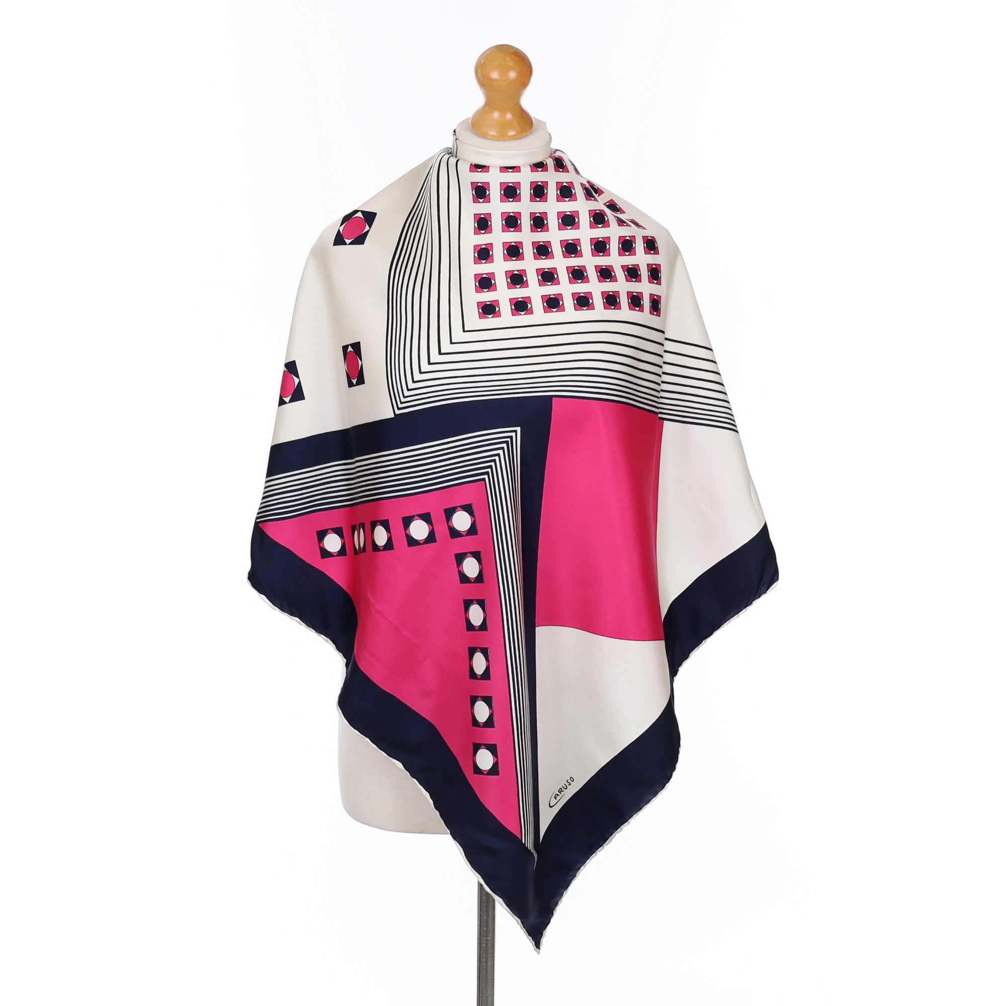 Caruso Italian Abstract Silk Scarf