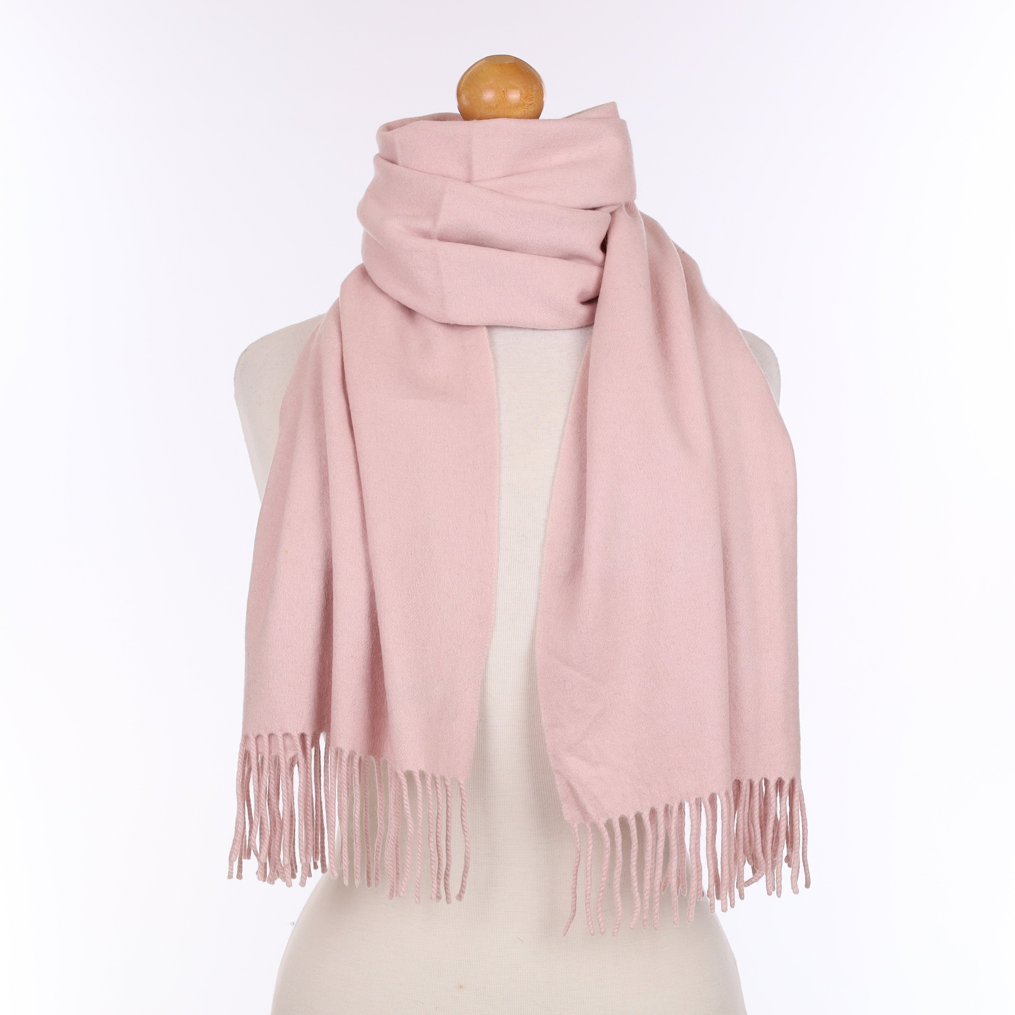 Shell Pink Cashmere Woven Scarf
