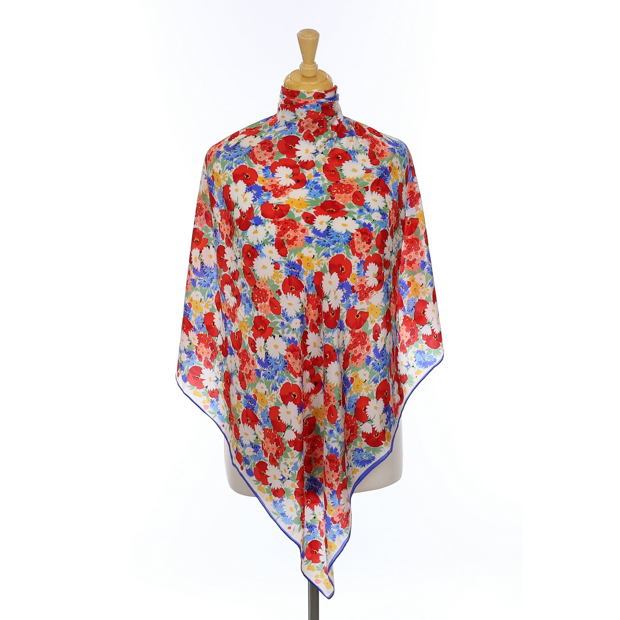 Tie Rack Bright Floral Vintage Silk Scarf