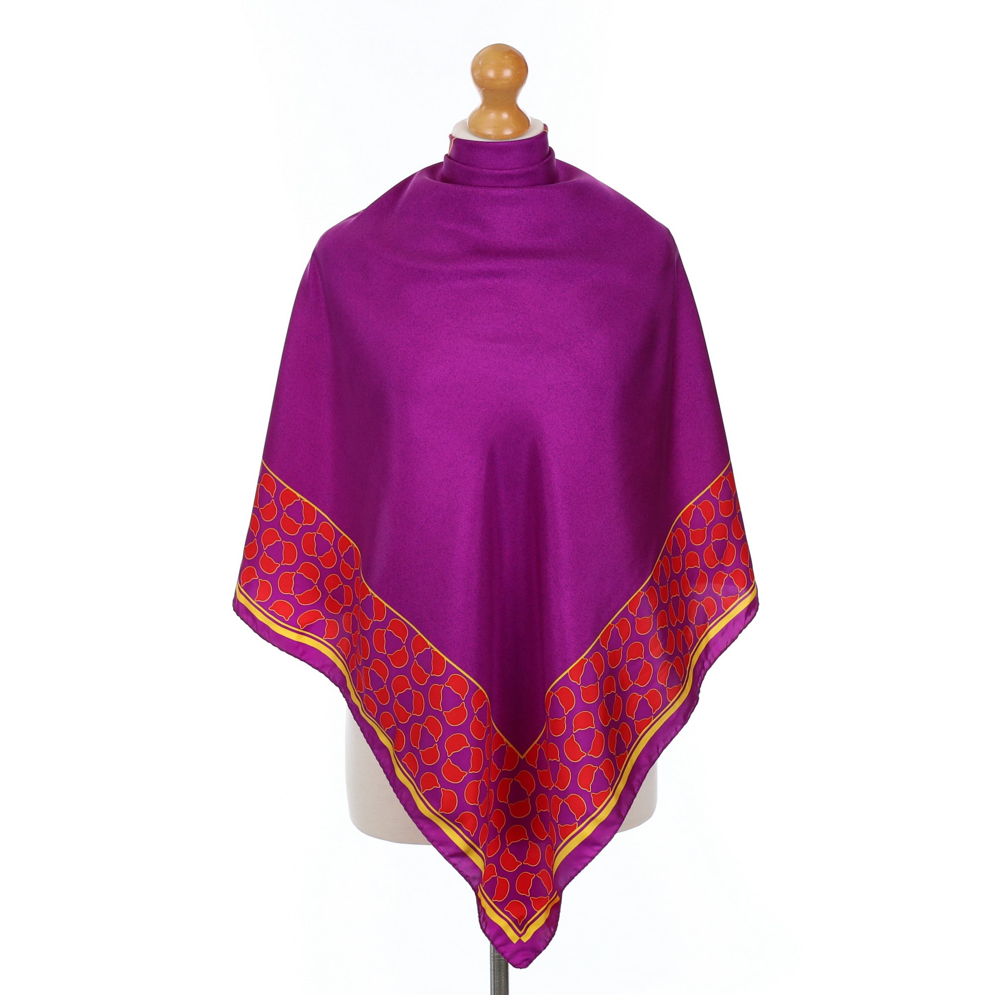 Italian Cat Silhouette Silk Scarf