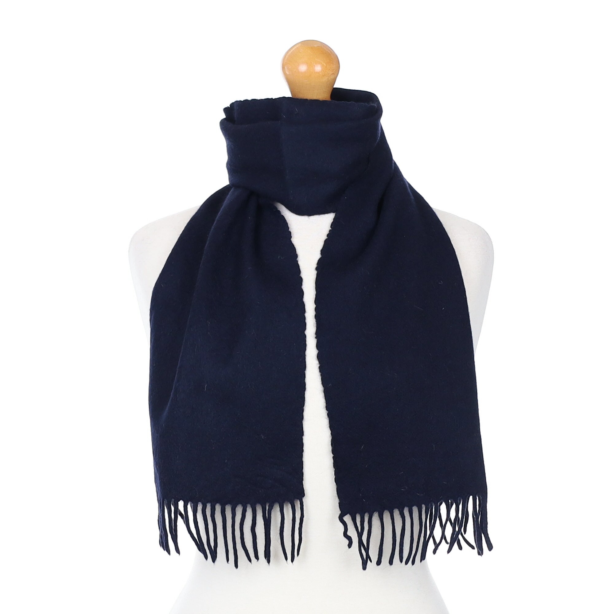 Navy Blue Cashmere Woven Scarf