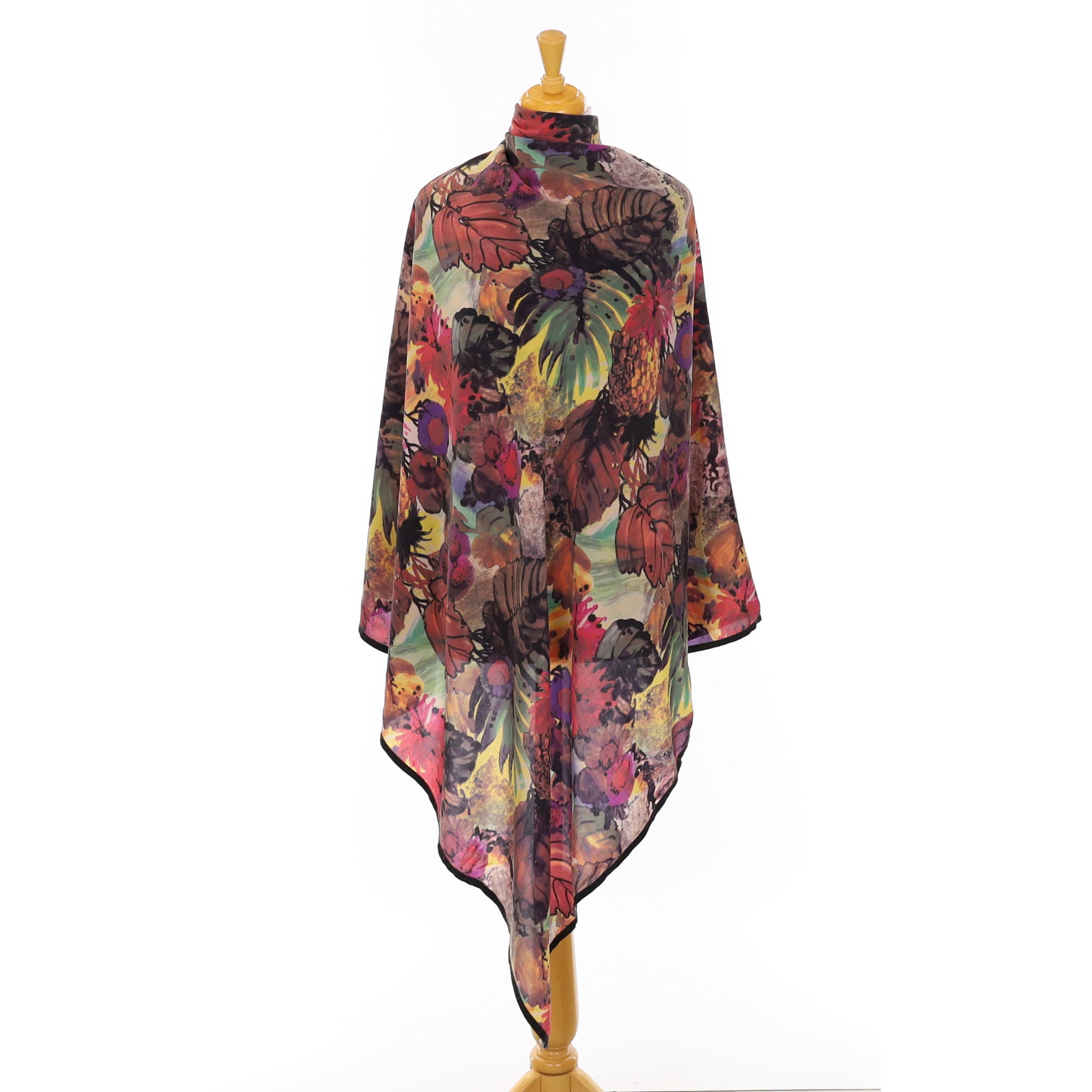 Large Valentino Colourful Designer Vintage Silk Scarf