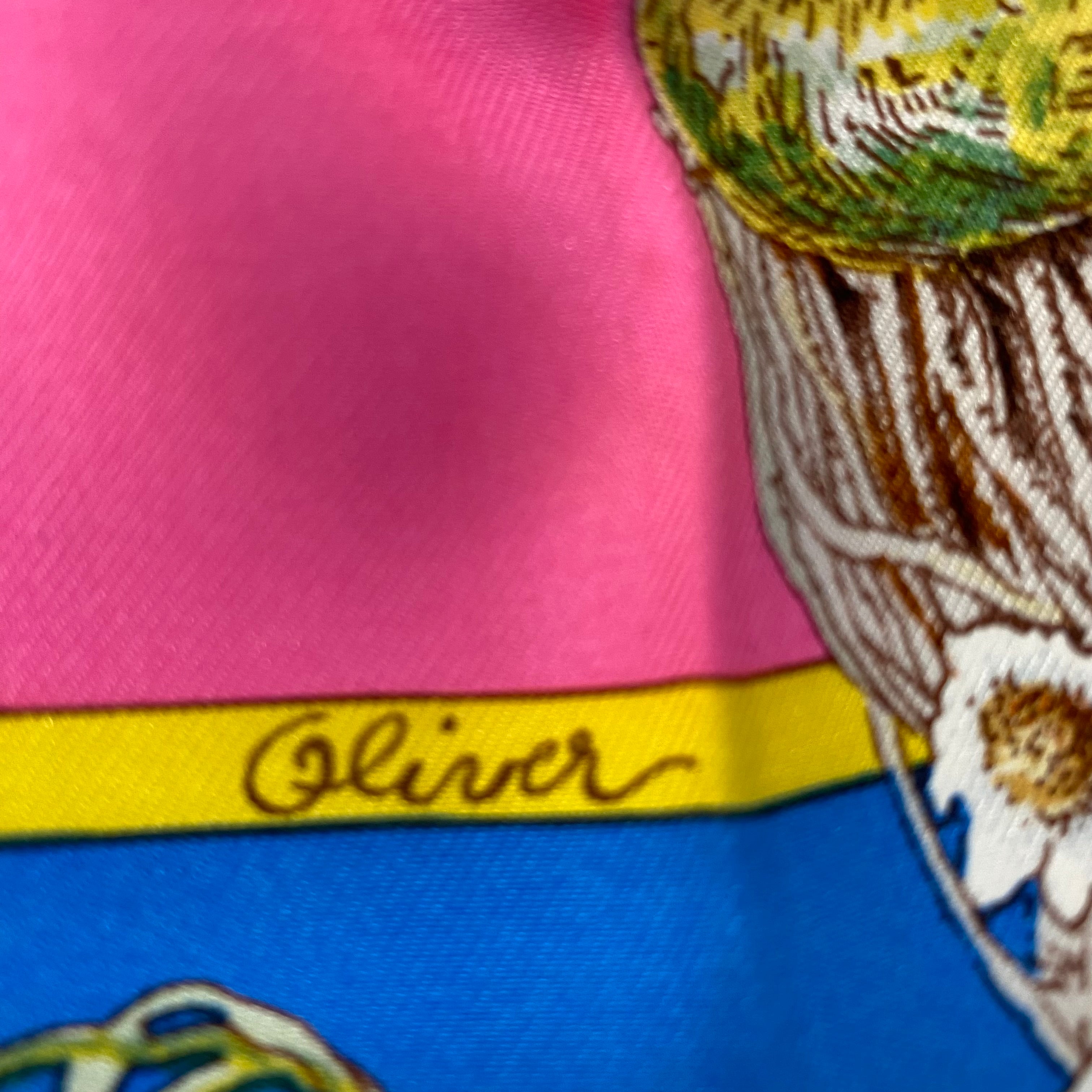 Boxed Hermès Faune et Flore du Texas Silk Scarf Grail