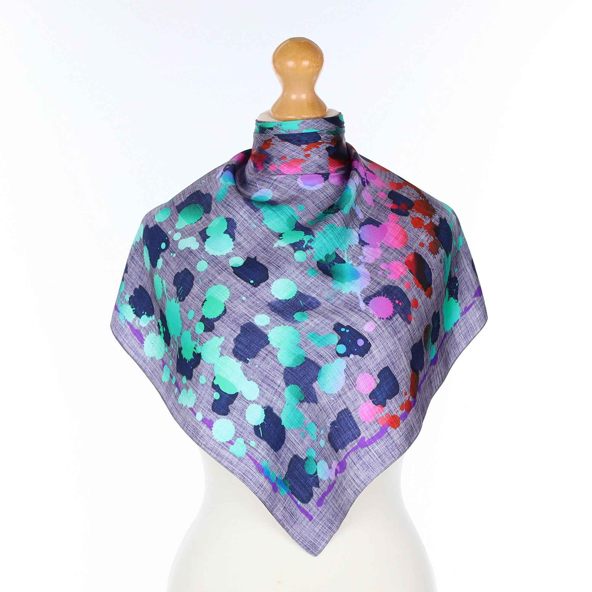 Paint Splatter Silk Scarf