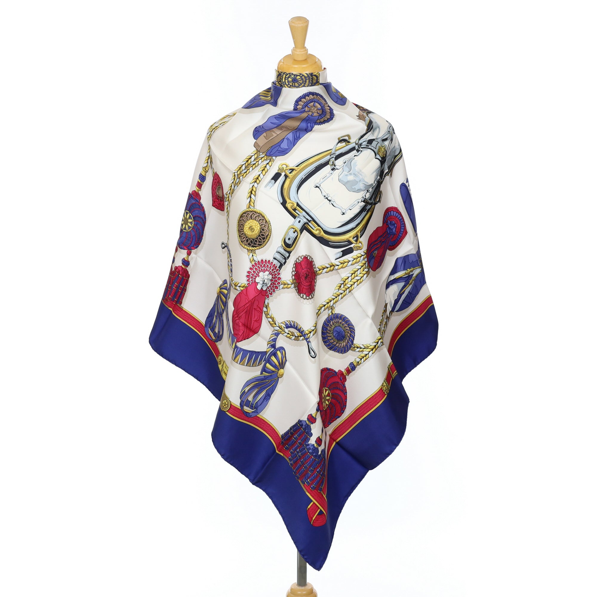 Pristine Hermès Frontaux et Cocardes Silk Scarf