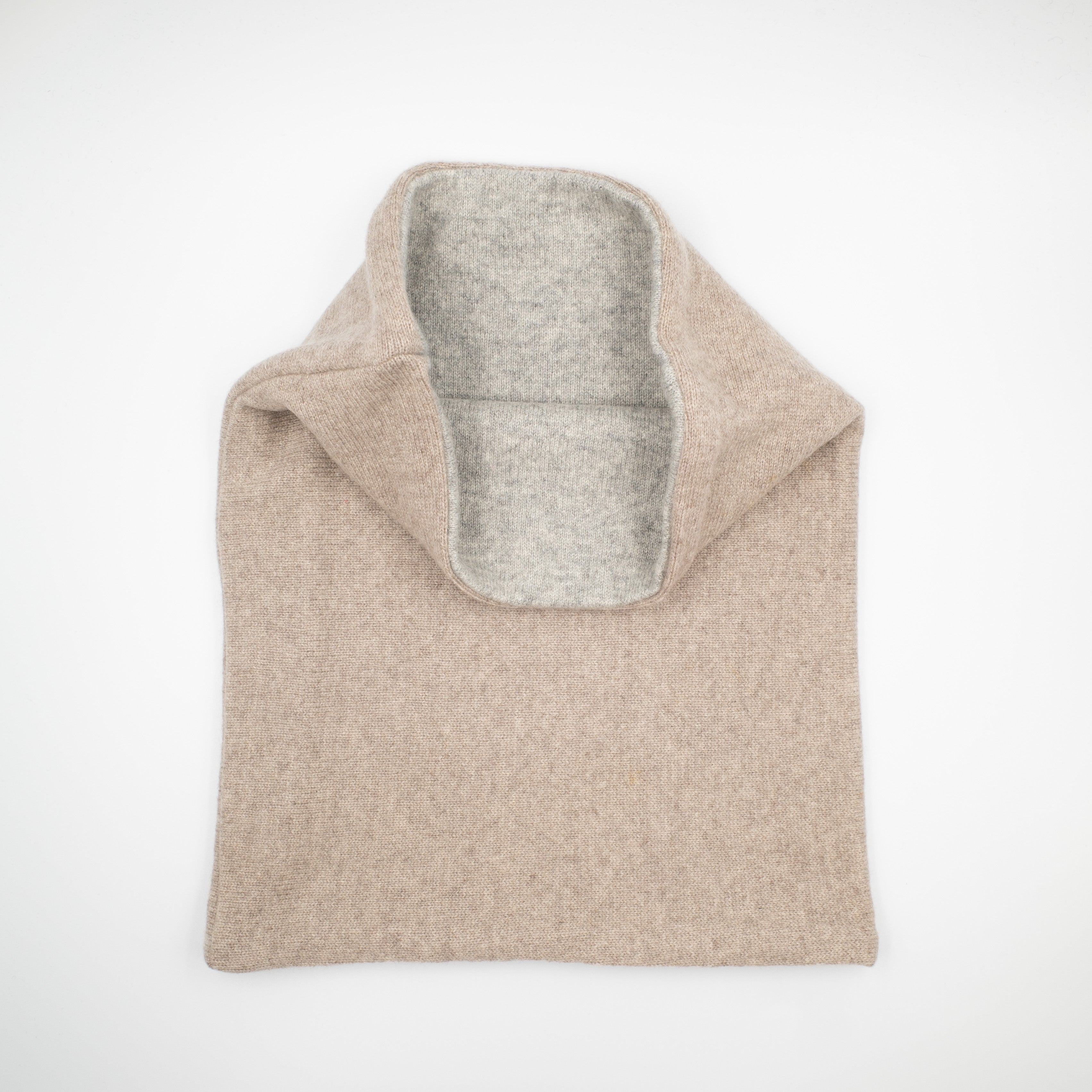 Fawn and Ash Grey Luxury Double Layered Snood