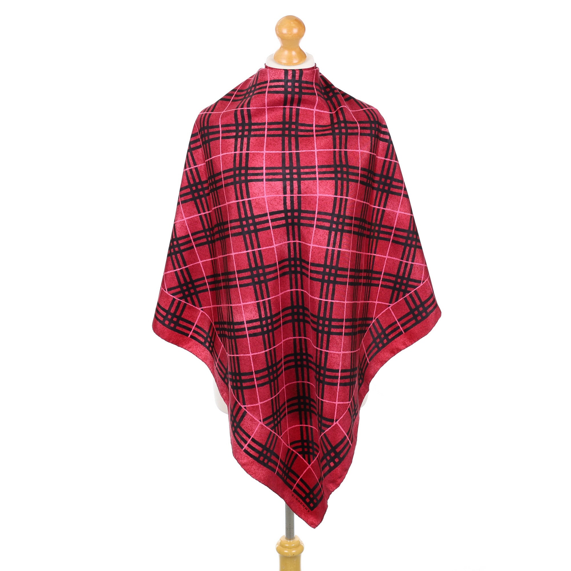 Brand New Burberry Check Designer Silk Scarf