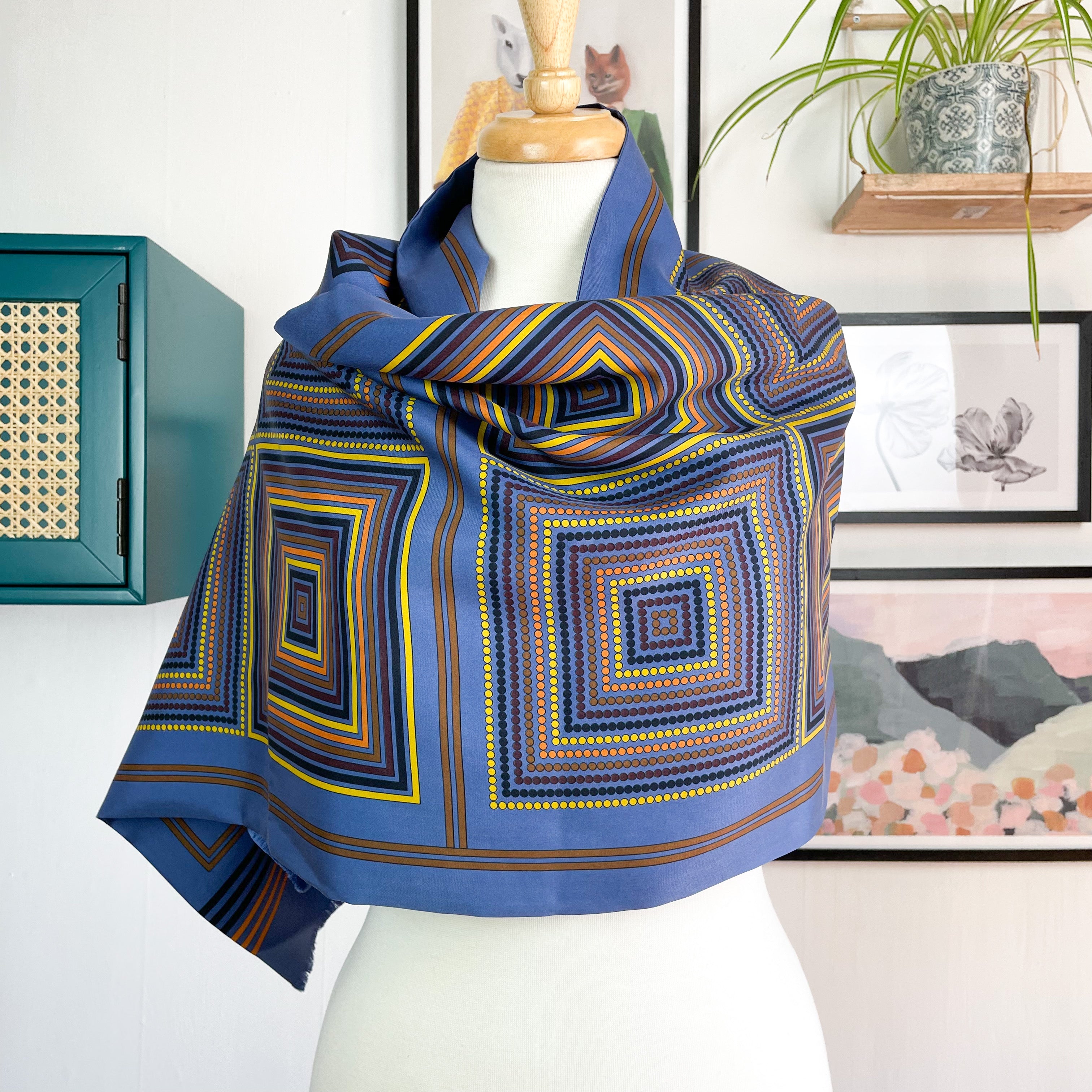 Turnbull and Asser Stripe Design Gents Silk Scarf