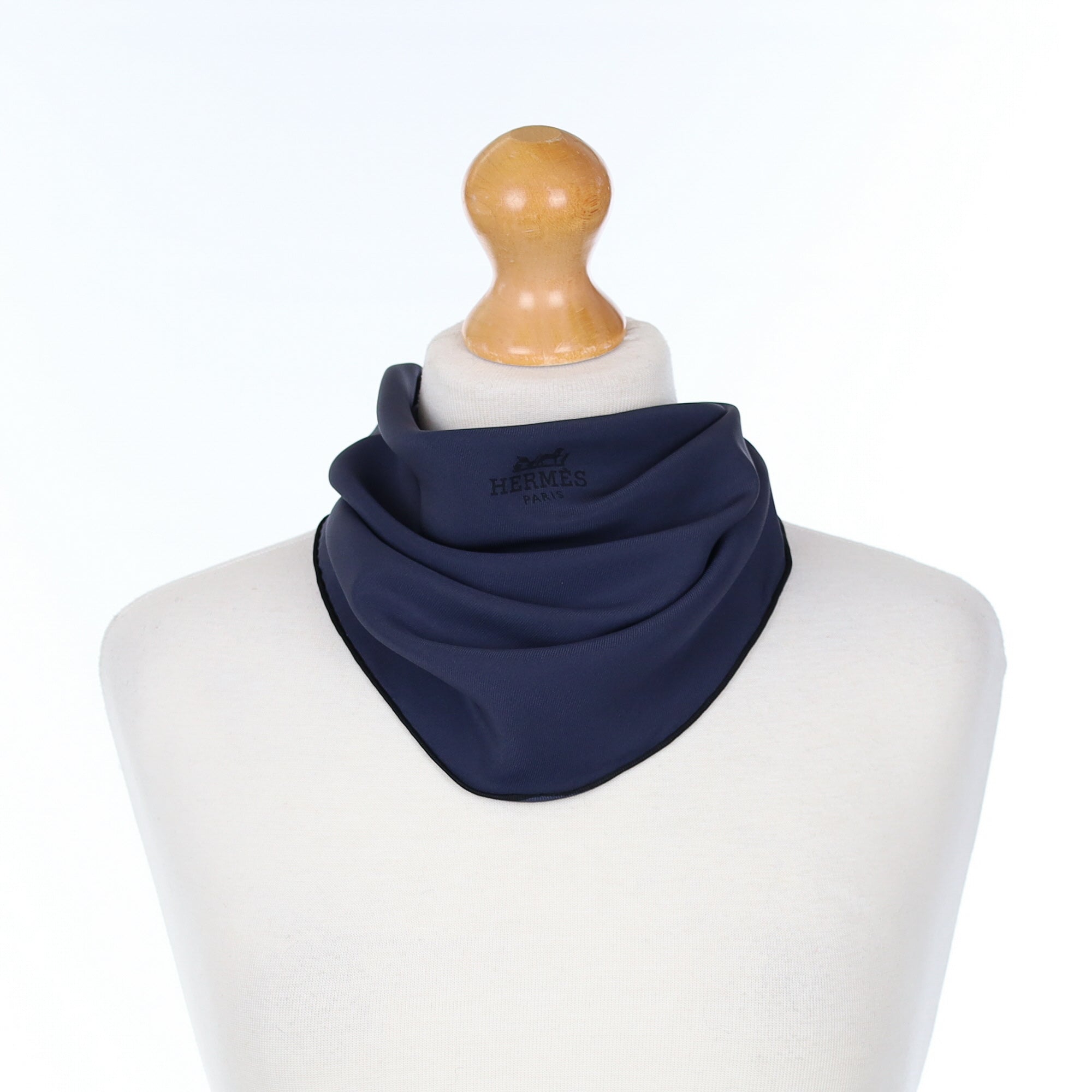 Hermès Navy Cashmere Losange Scarf