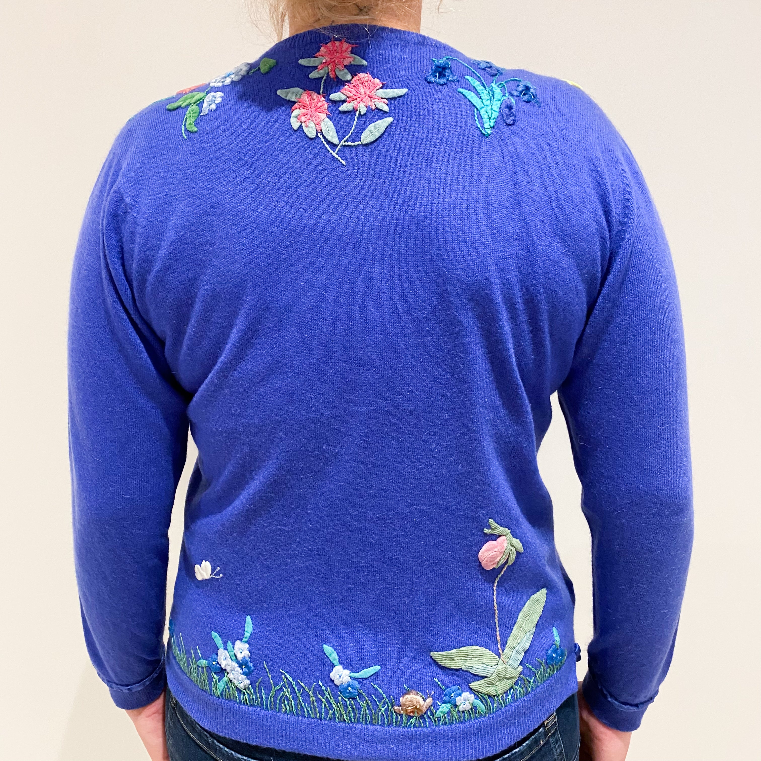 Vintage Azure Blue Cashmere Cardigan