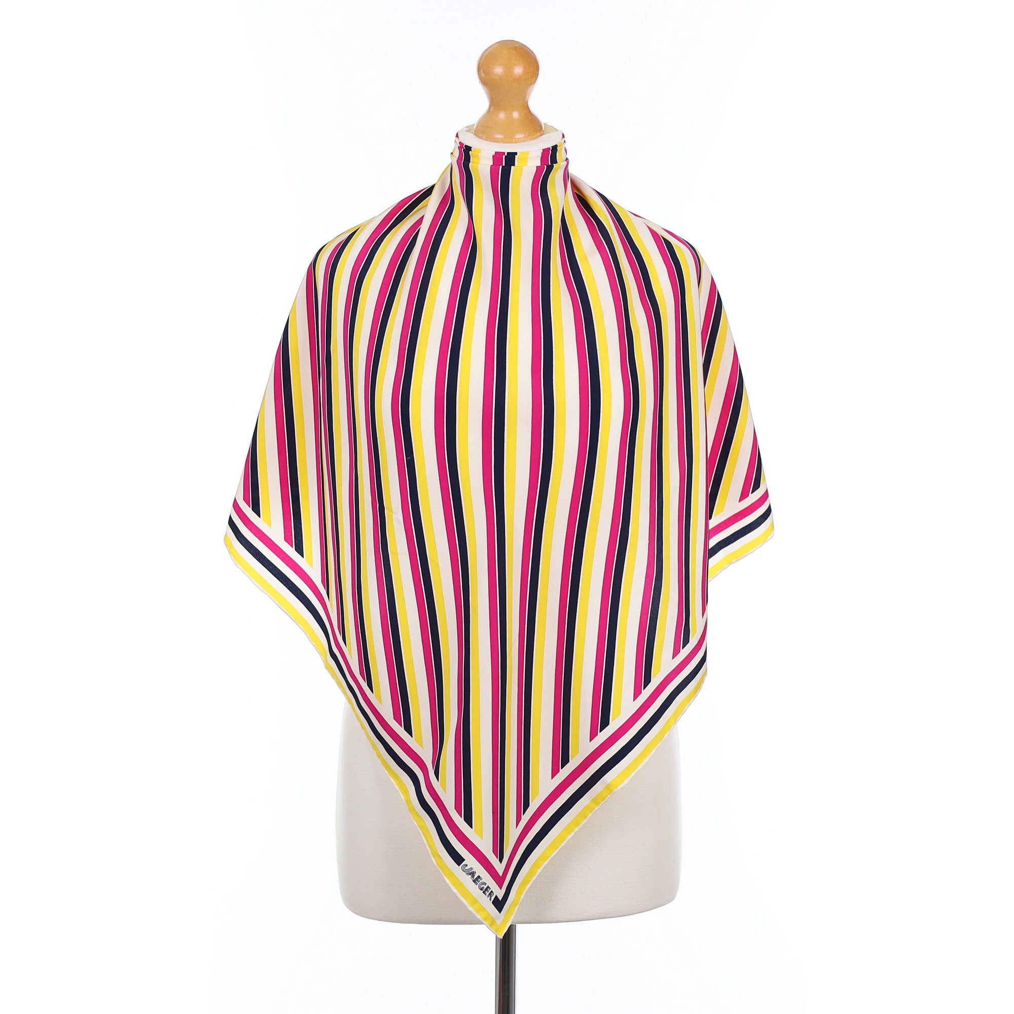 1980’s Jaeger Striped Vintage Silk Scarf