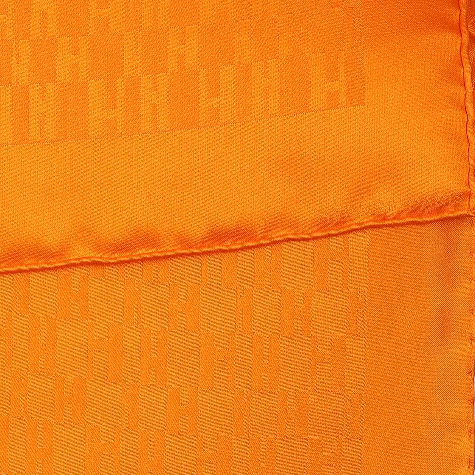 Brand New Boxed Hermès Orange ‘H’ 42 Silk Scarf