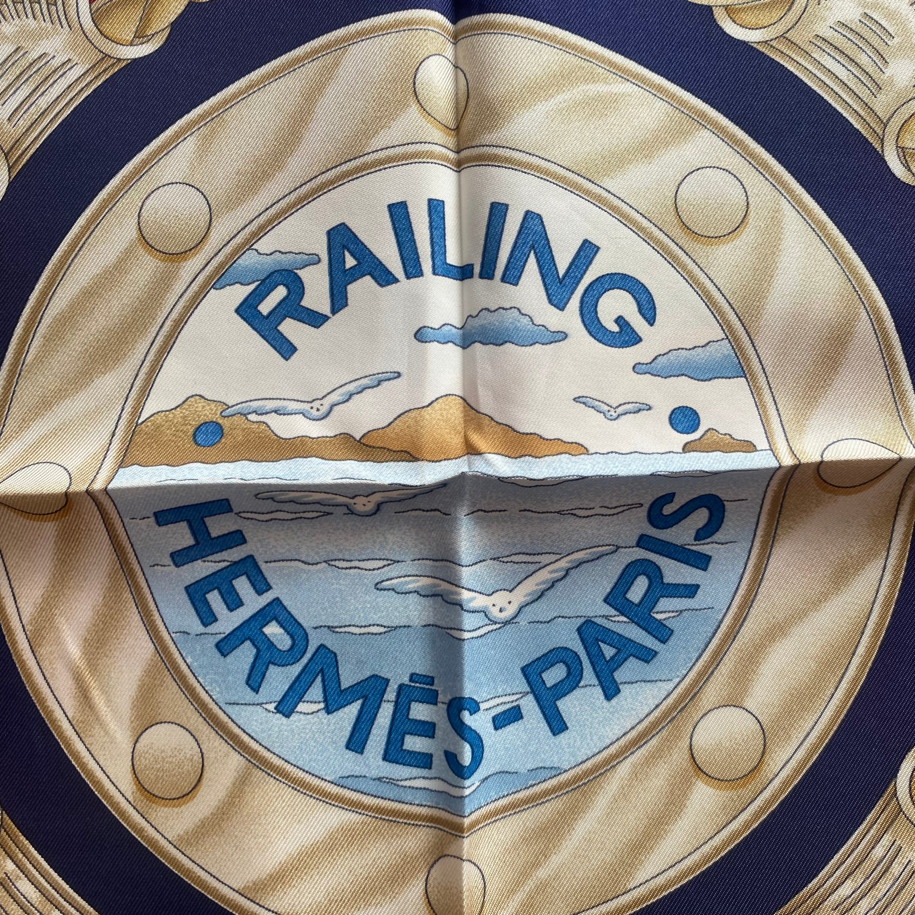 Brand New Boxed Hermès Railing Silk Scarf Rare