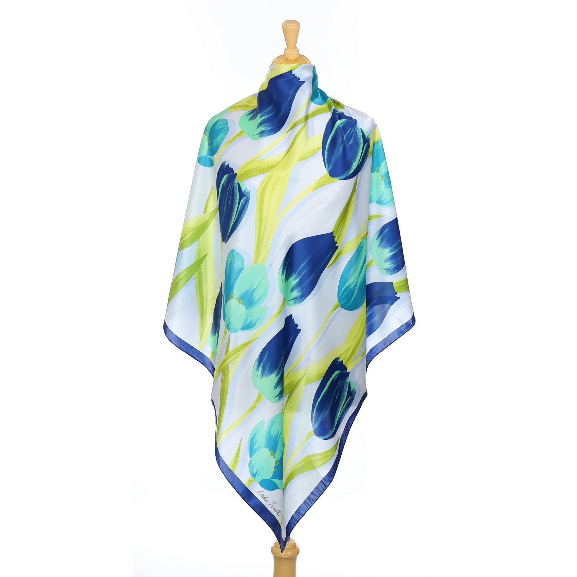Italian Contemporary Floral Silk Scarf