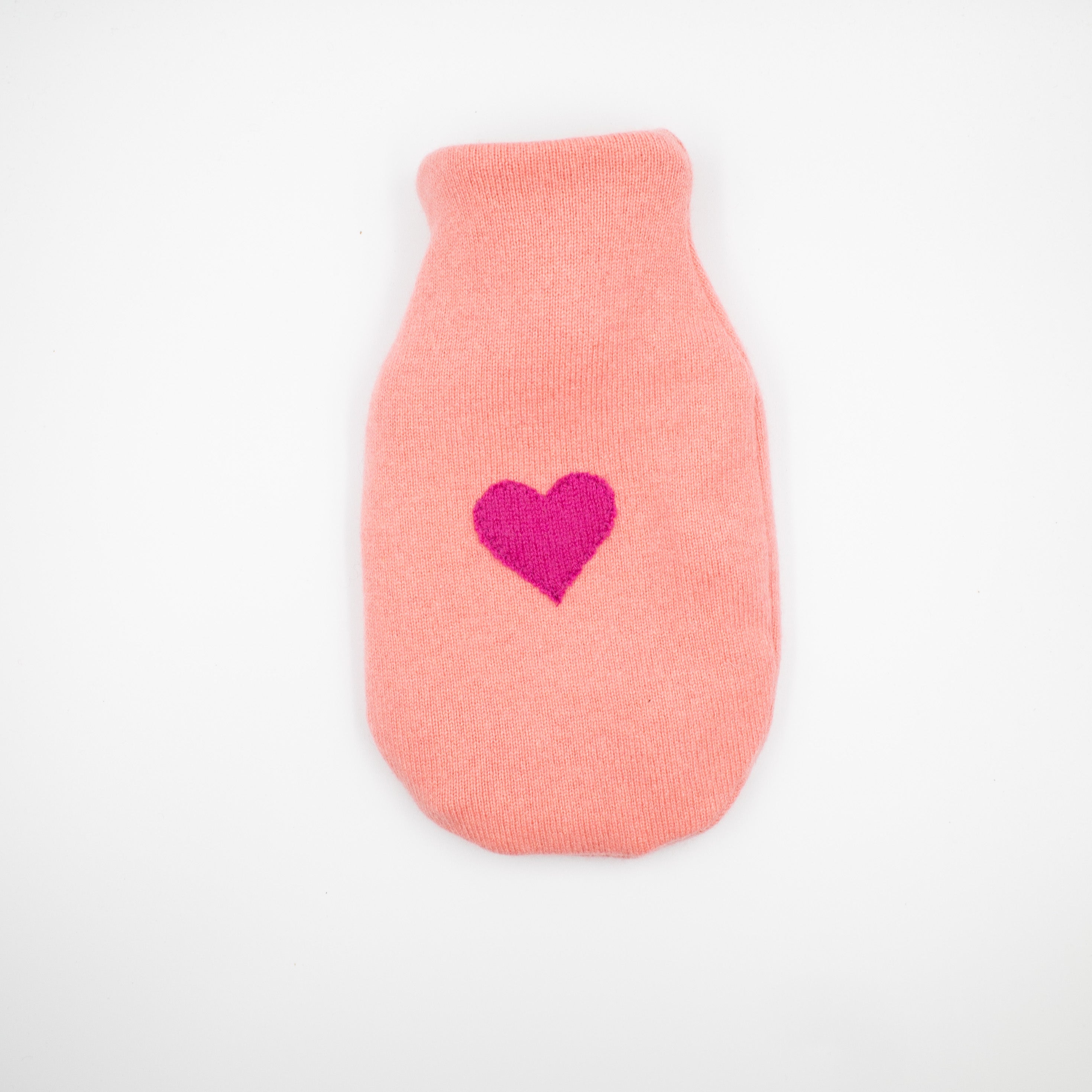 Flamingo Pink Cashmere Small Hot Water Bottle