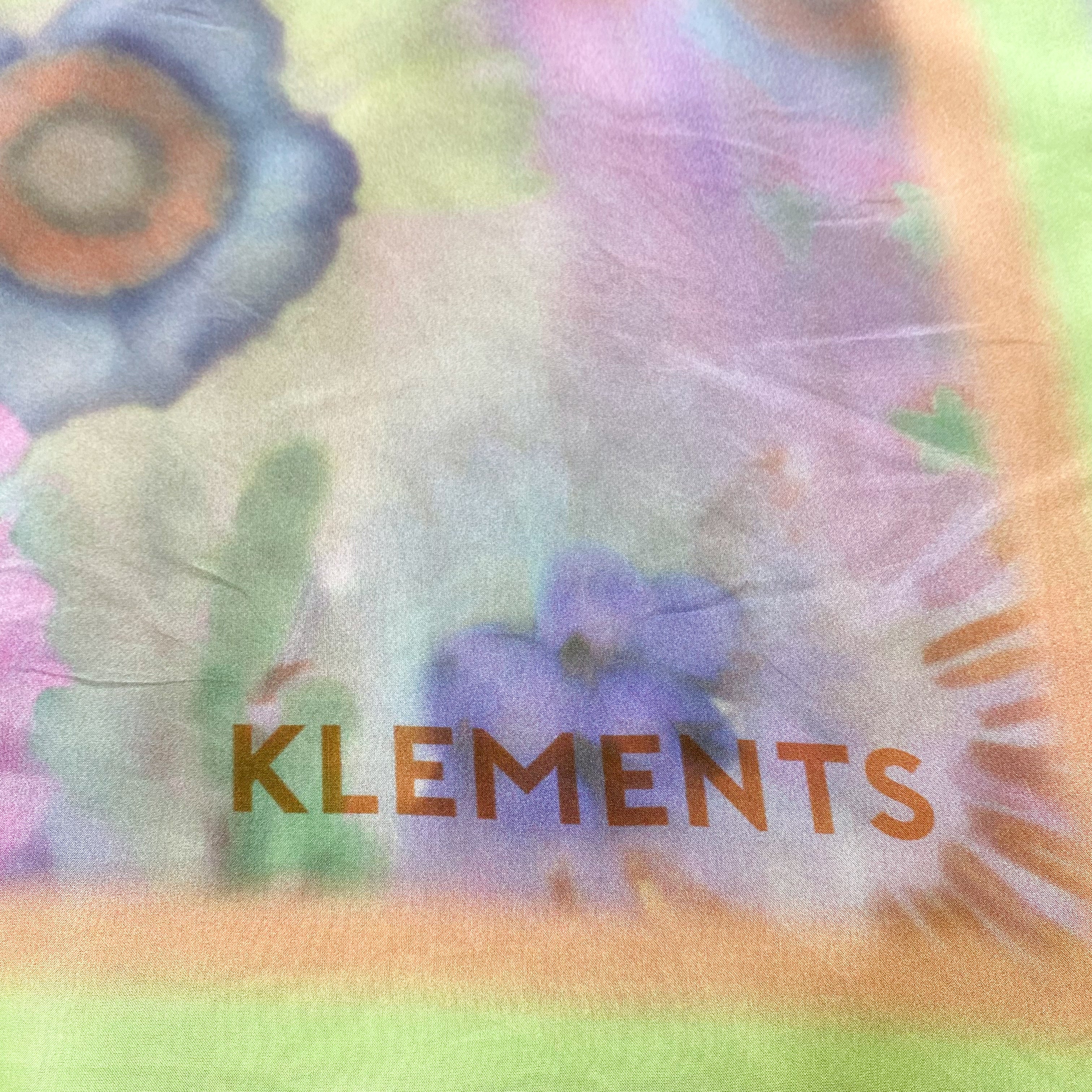 Klements Abstract Floral Silk Scarf