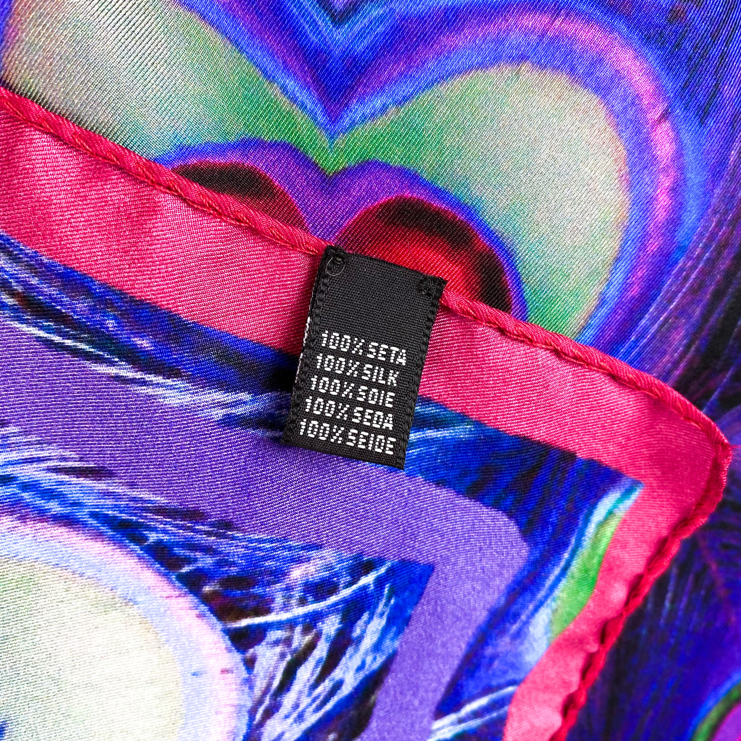 Furla Peacock Feather Silk Scarf