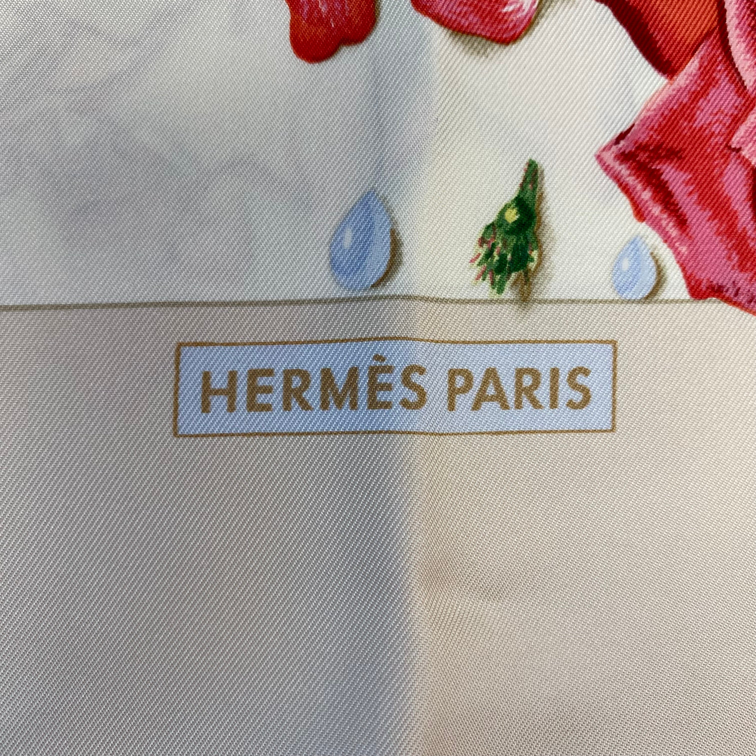 Hermès La Rosée Silk Scarf
