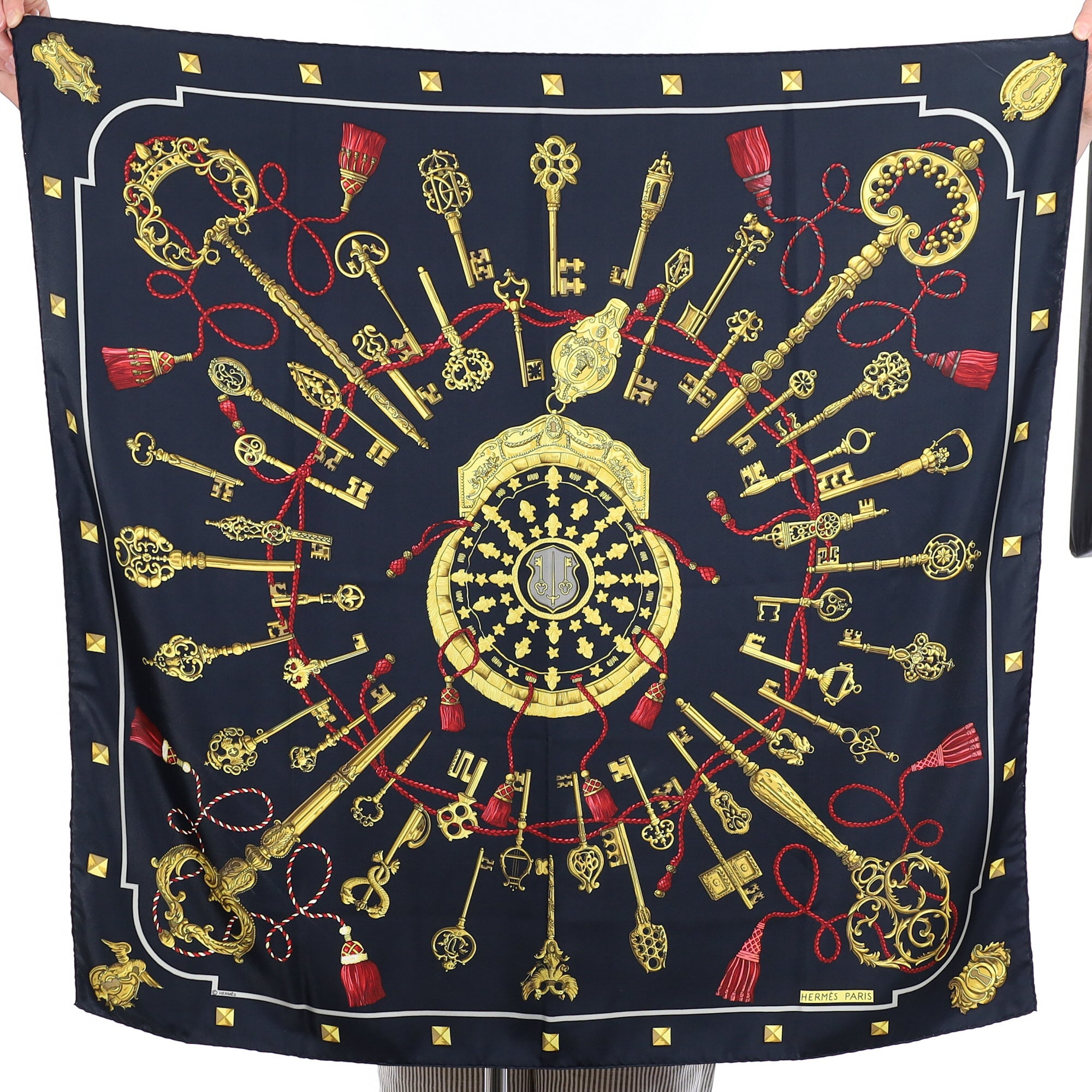 Hermès Les Clefs Silk Scarf
