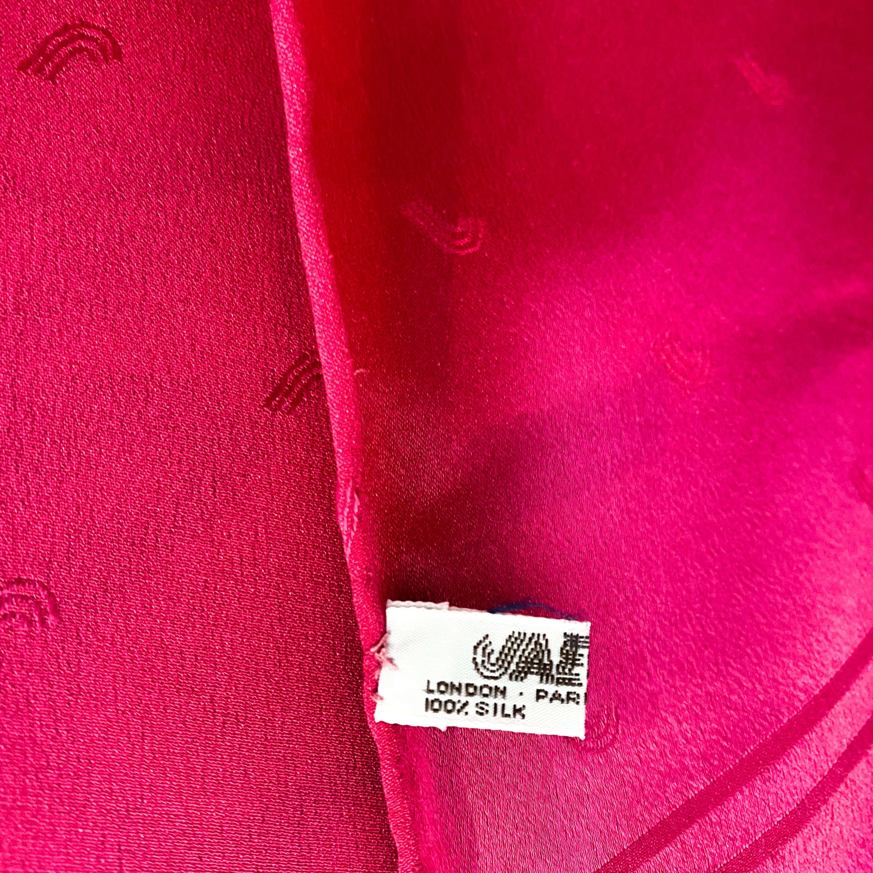 1970s Long Jaeger Vintage Silk Scarf