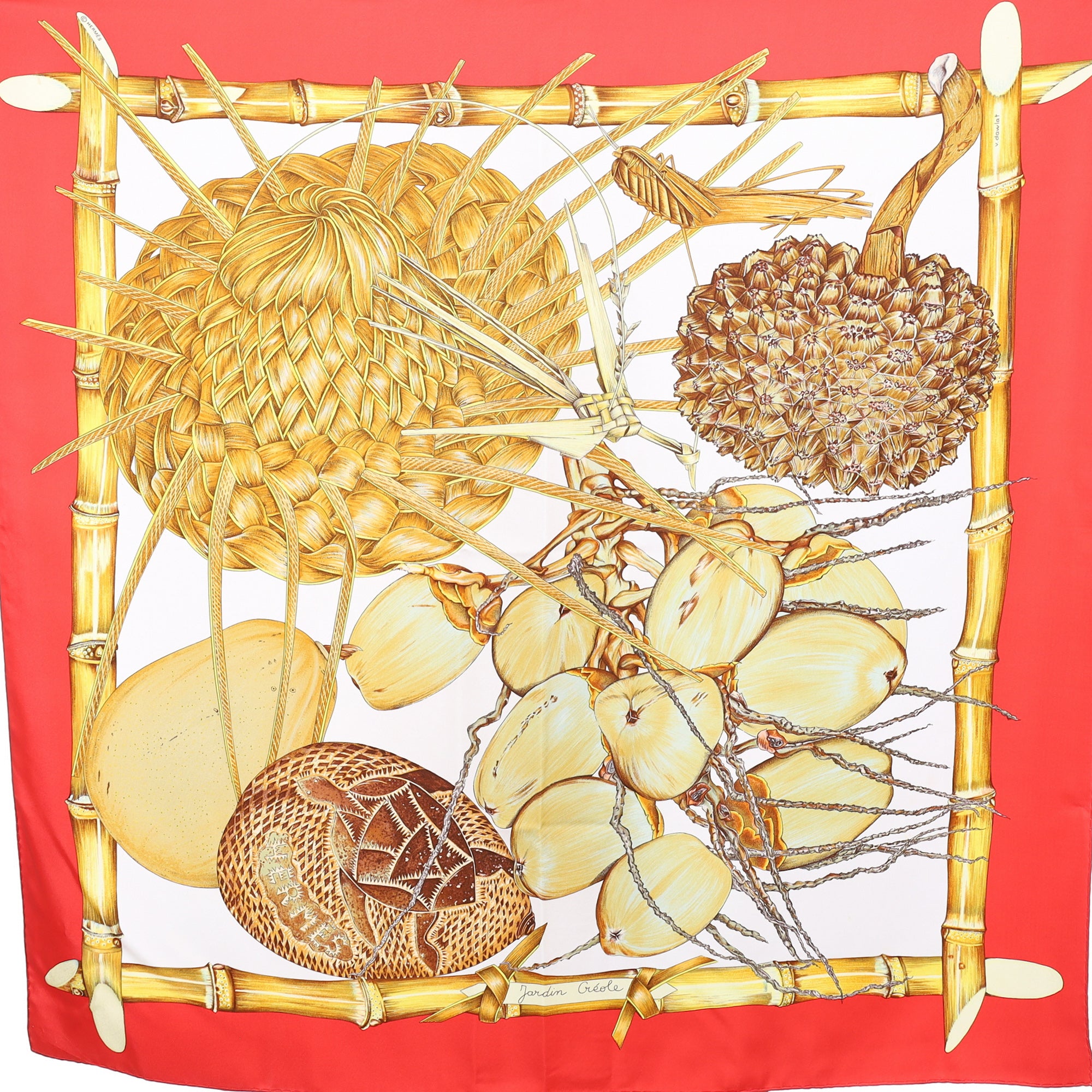 Hermès Jardin Gréole Silk Scarf
