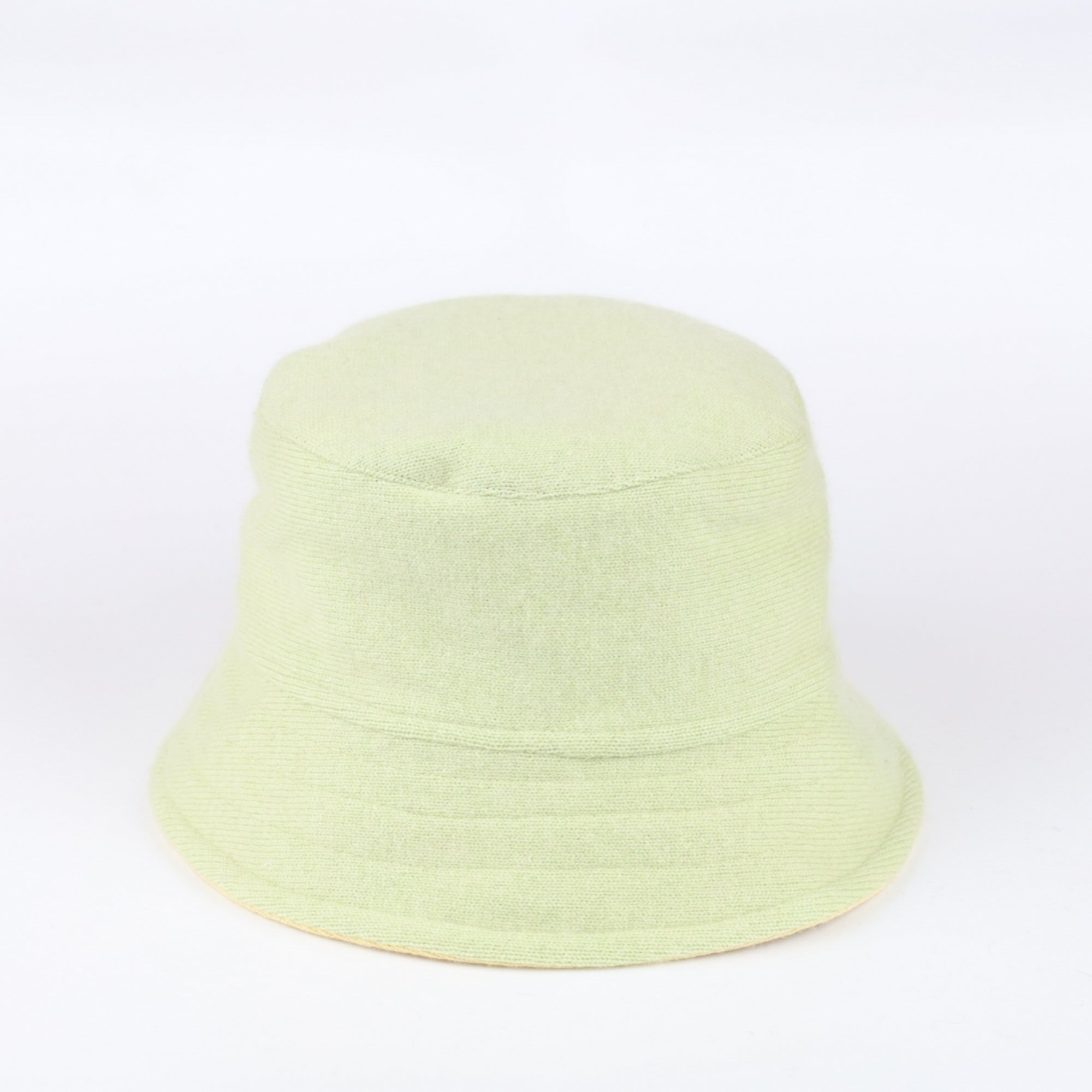Lemon and Lime Reversible Cashmere Bucket Hat Medium