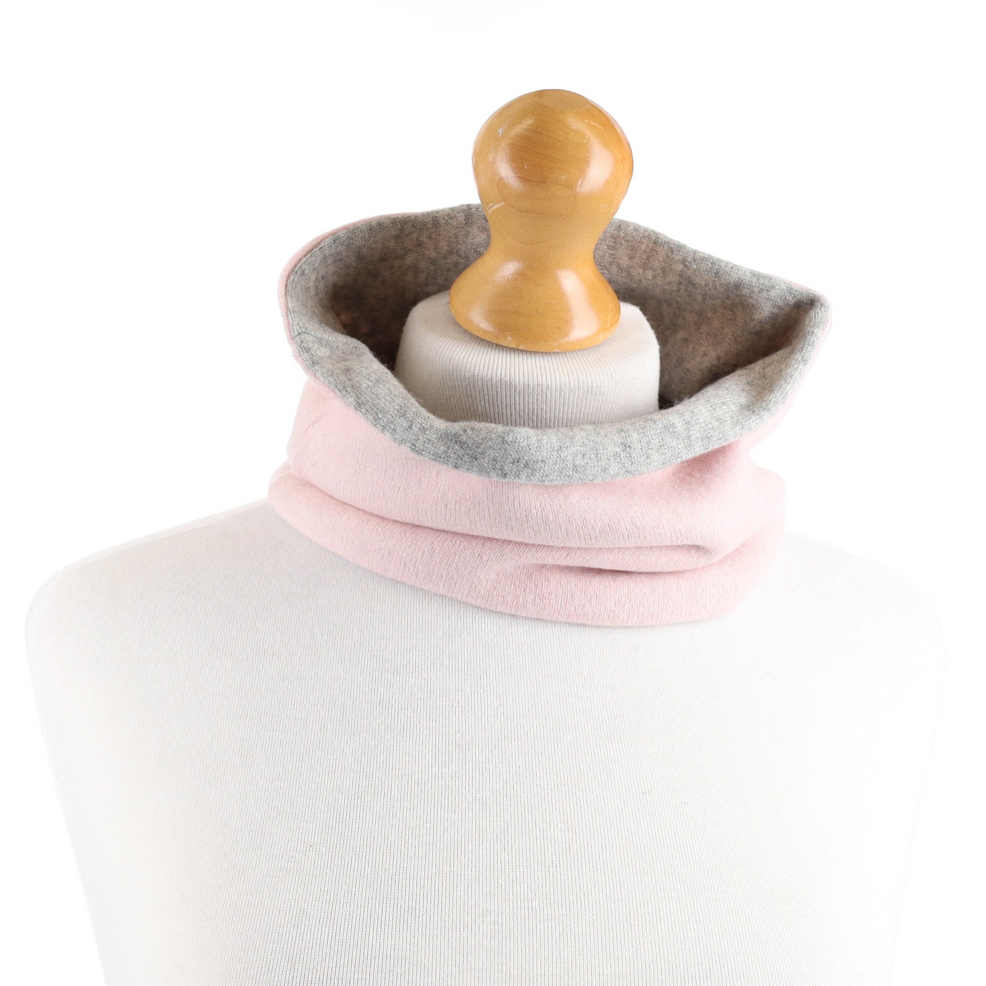 Baby Pink and Ash Grey Neck Warmer