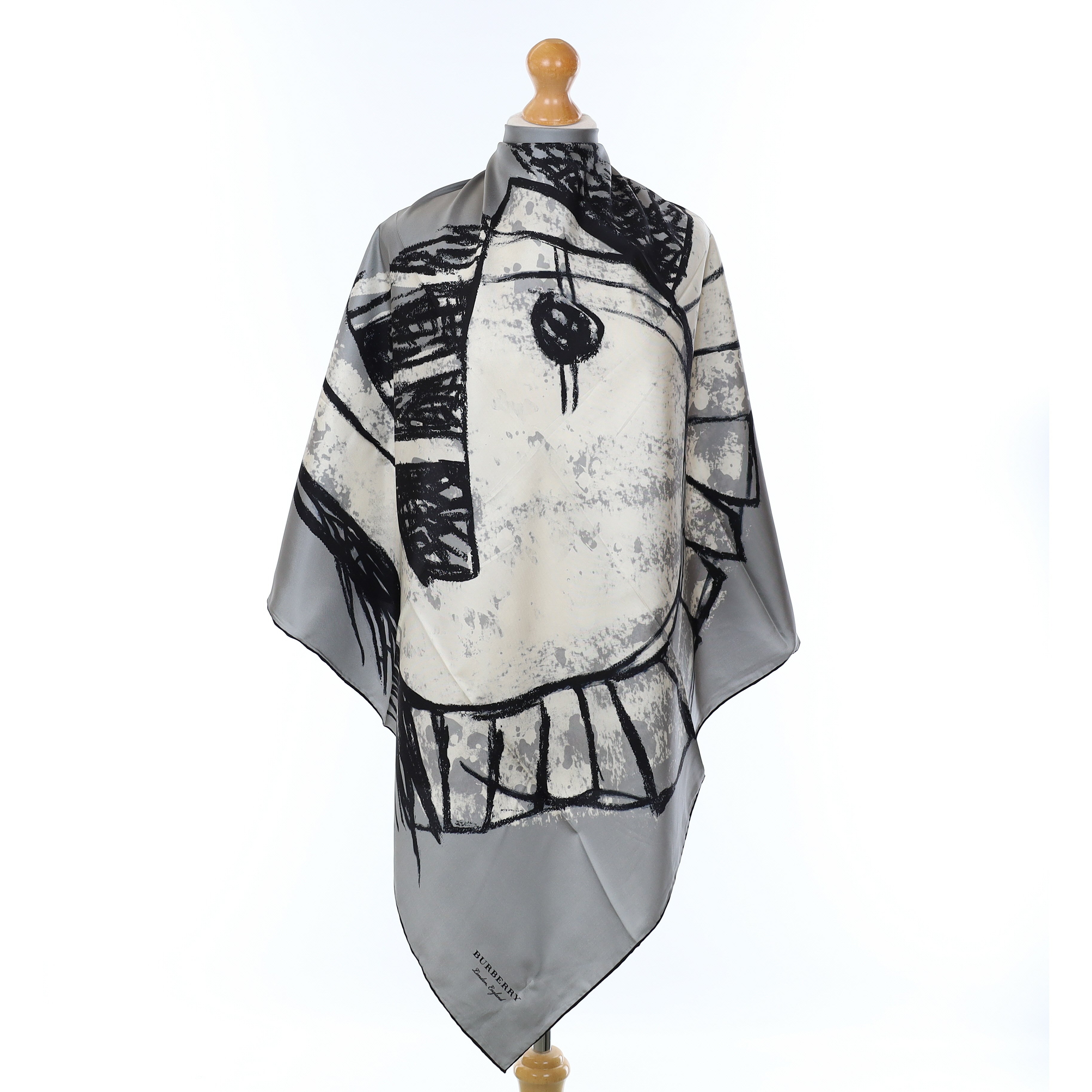 Brand New Burberry Roman Helmet Silk Scarf