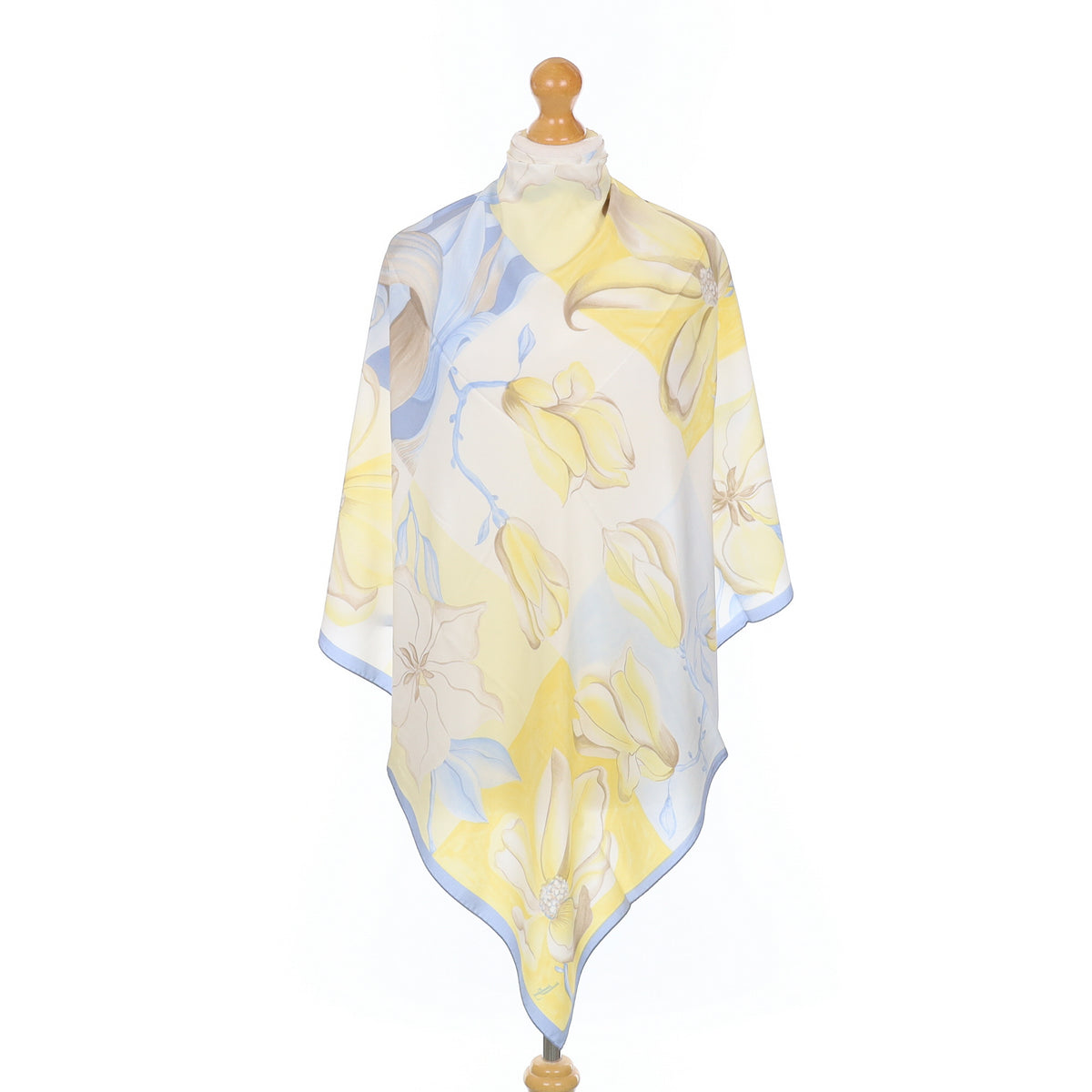 Foulard En Soie Vintage Jammers & Leufgen - Motif Pois Multicolore, Années 80, Occasion