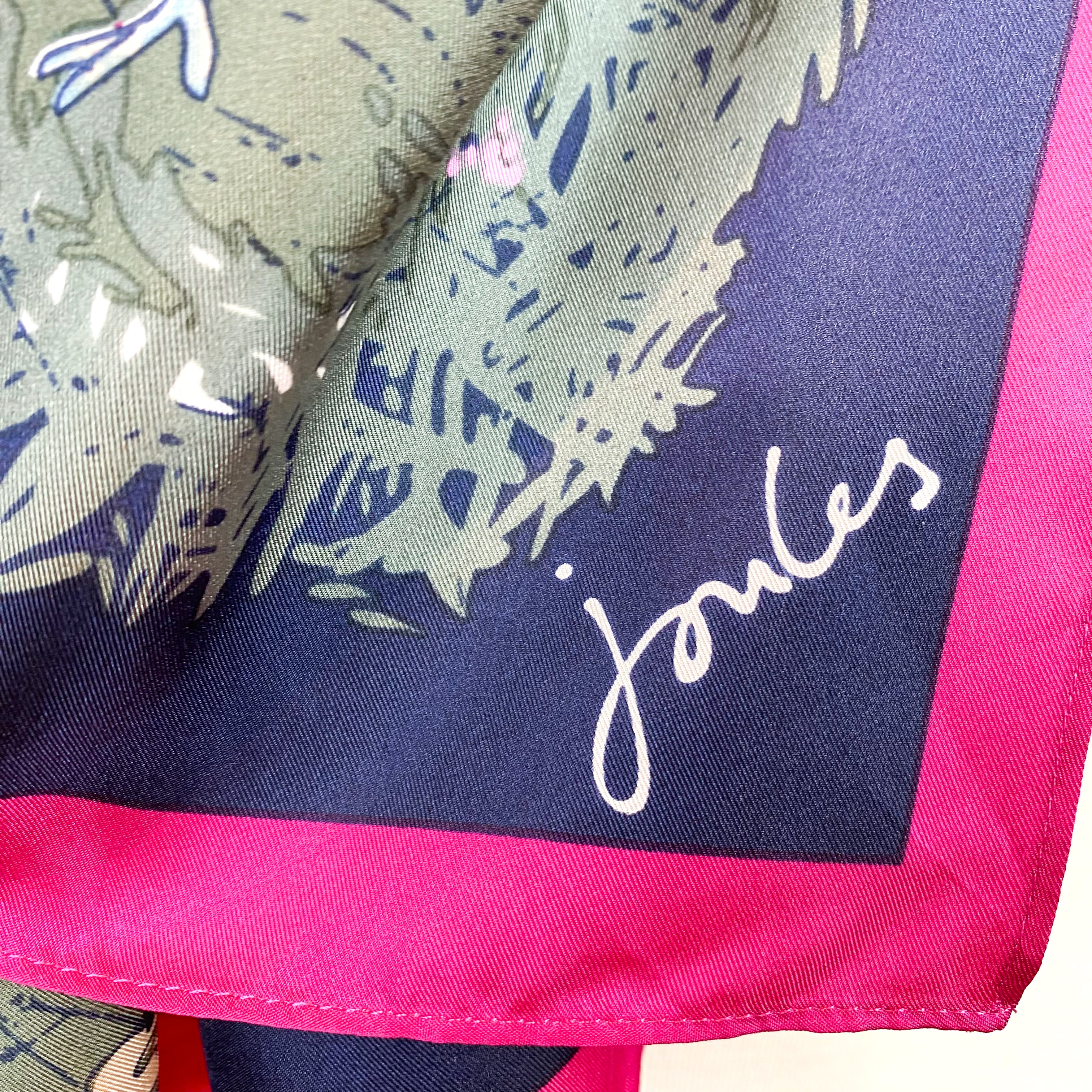 Large Joules Wrap Style Silk Scarf