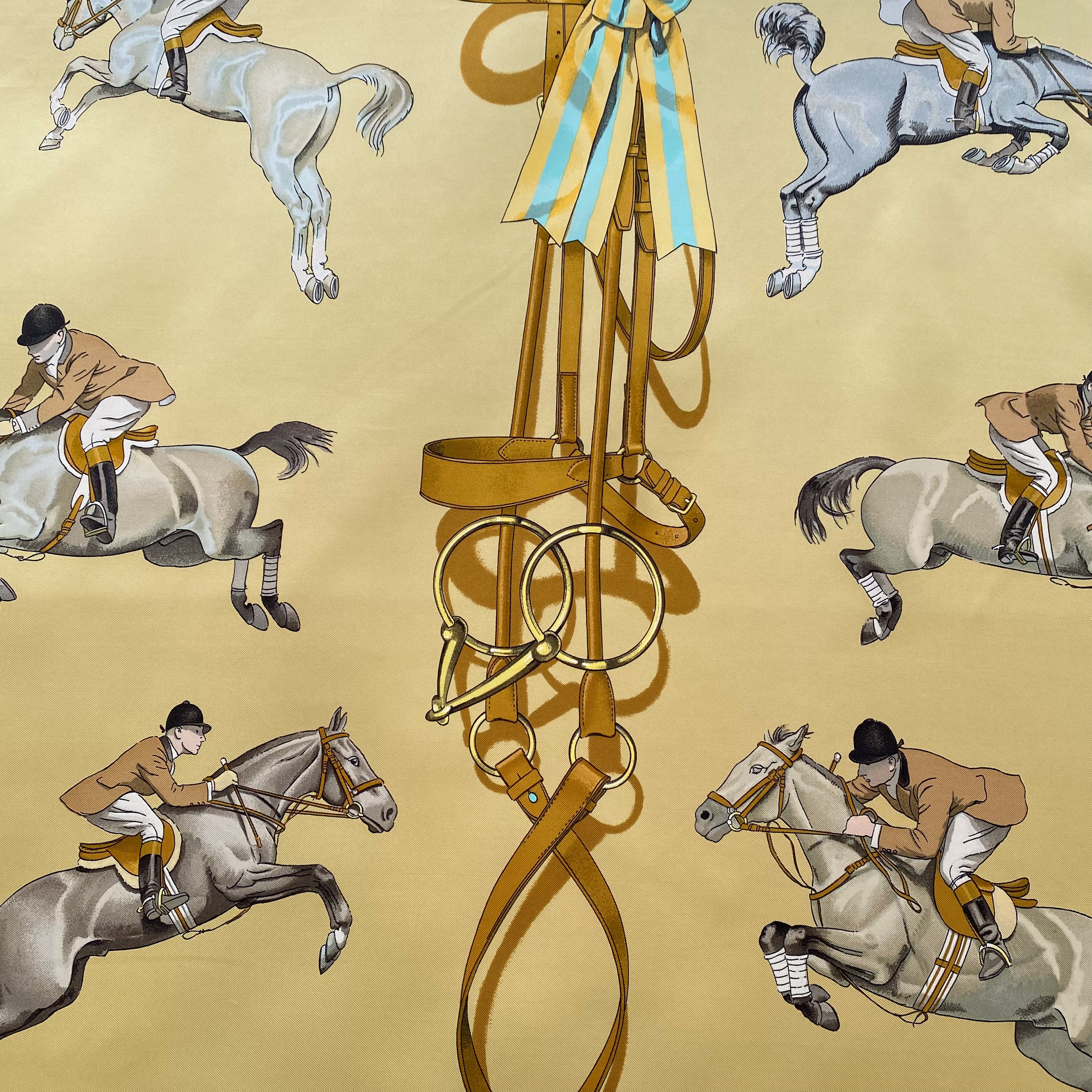 Boxed Hermès Jumping Silk Scarf